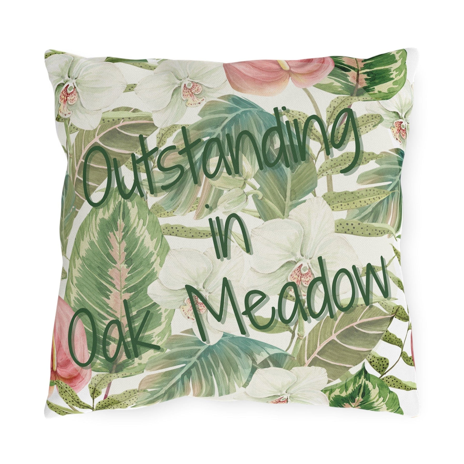 Take the 2nd Exit Florida Villages of  Outdoor Pillows (Green Lettering) - Oak Meadow