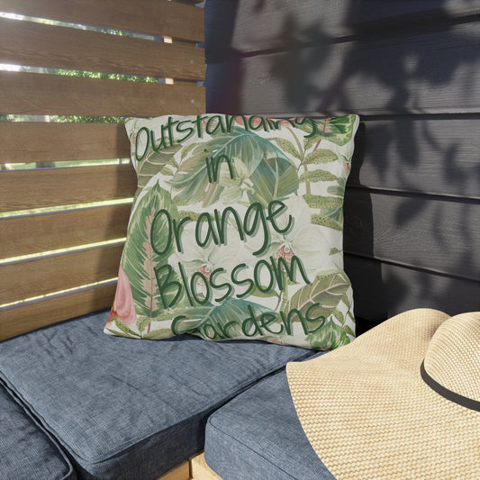 Take the 2nd Exit Florida Villages of  Outdoor Pillows (Green Lettering) - Orange Blossom Gardens
