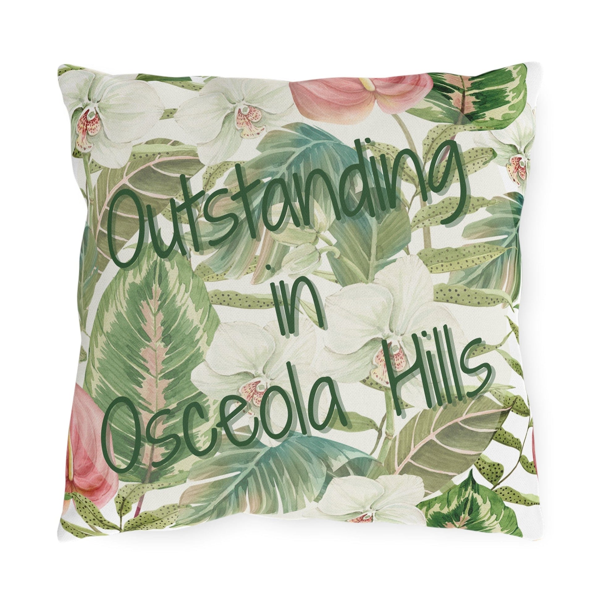 Take the 2nd Exit Florida Villages of  Outdoor Pillows (Green Lettering) - Osceola Hills