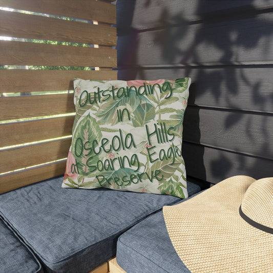 Take the 2nd Exit Florida Villages of  Outdoor Pillows (Green Lettering) - Osceola Hills at Soaring Eagle Preserve