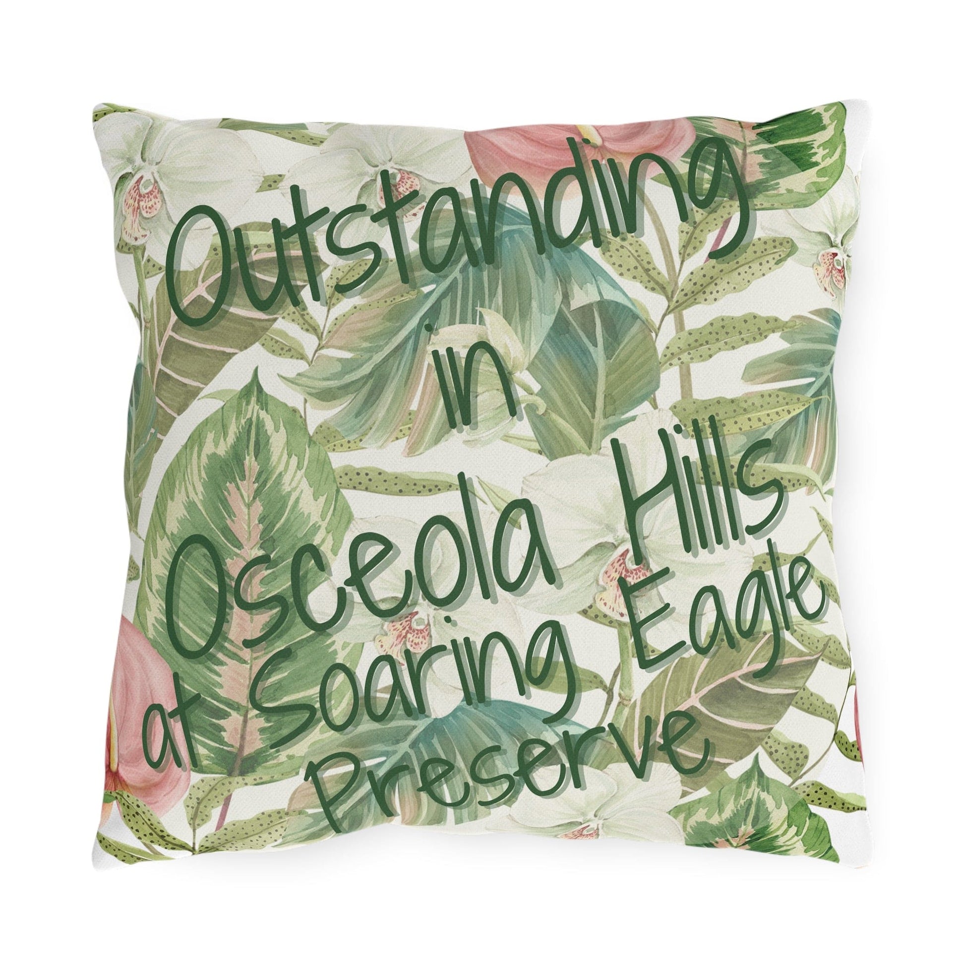 Take the 2nd Exit Florida Villages of  Outdoor Pillows (Green Lettering) - Osceola Hills at Soaring Eagle Preserve