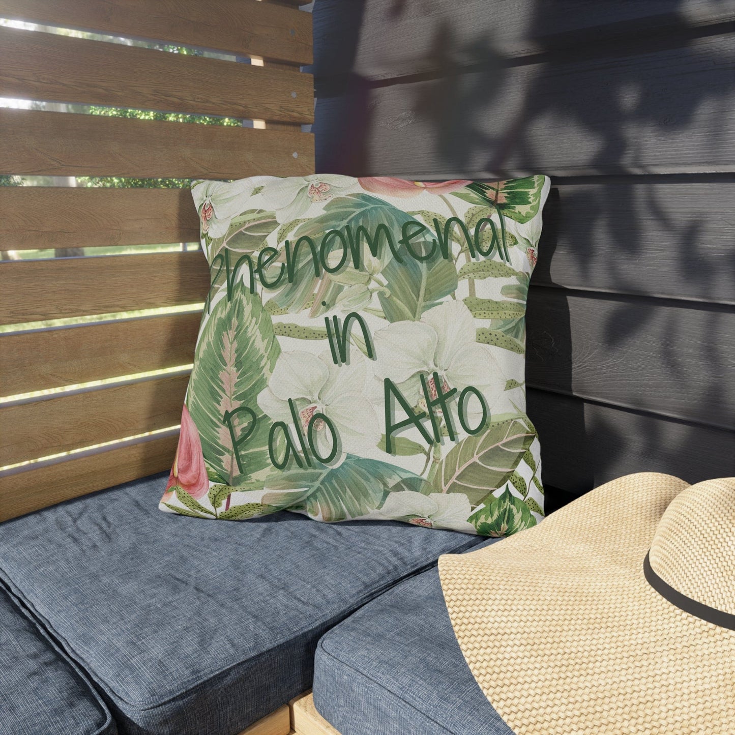 Take the 2nd Exit Florida Villages of  Outdoor Pillows (Green Lettering) - Palo Alto