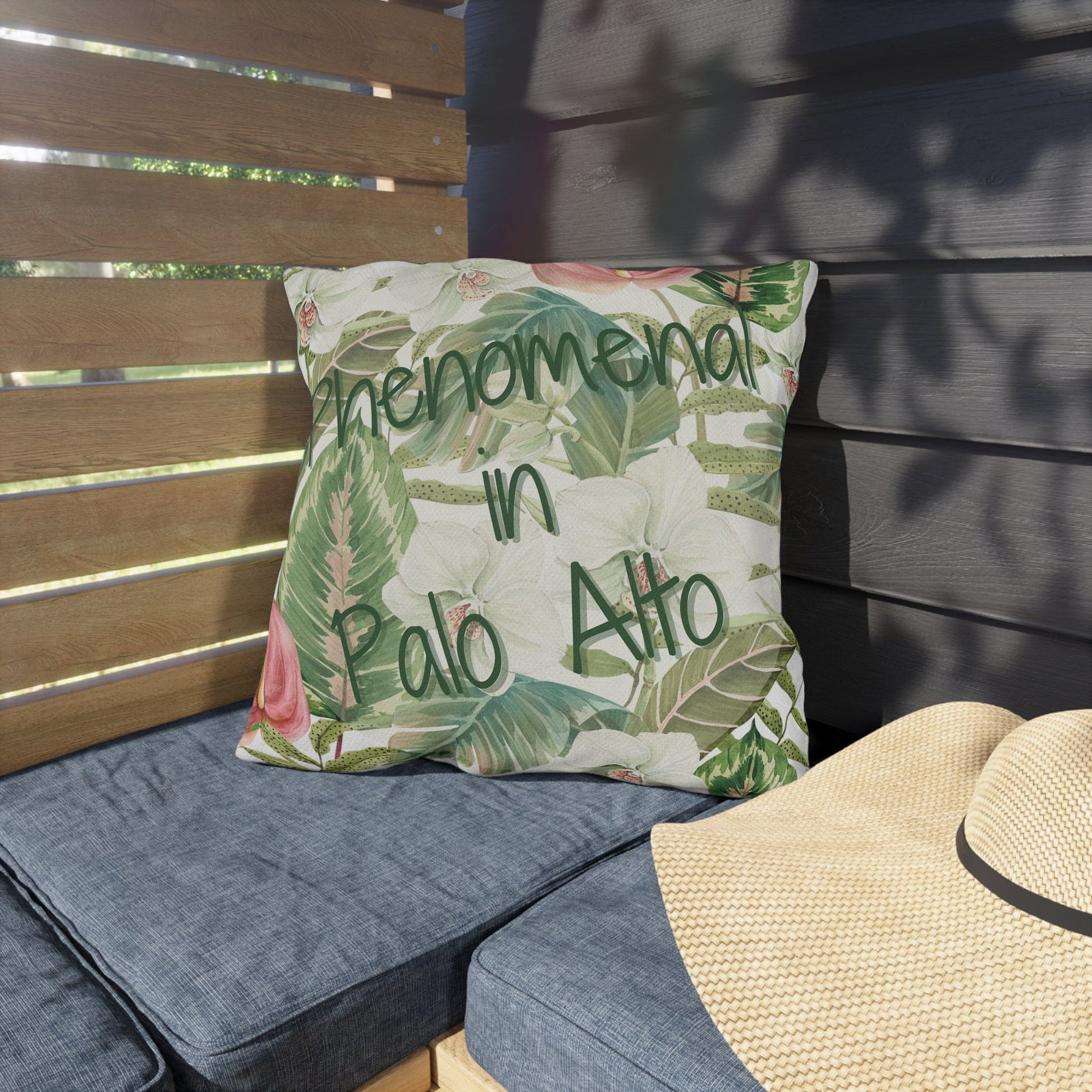 Take the 2nd Exit Florida Villages of  Outdoor Pillows (Green Lettering) - Palo Alto
