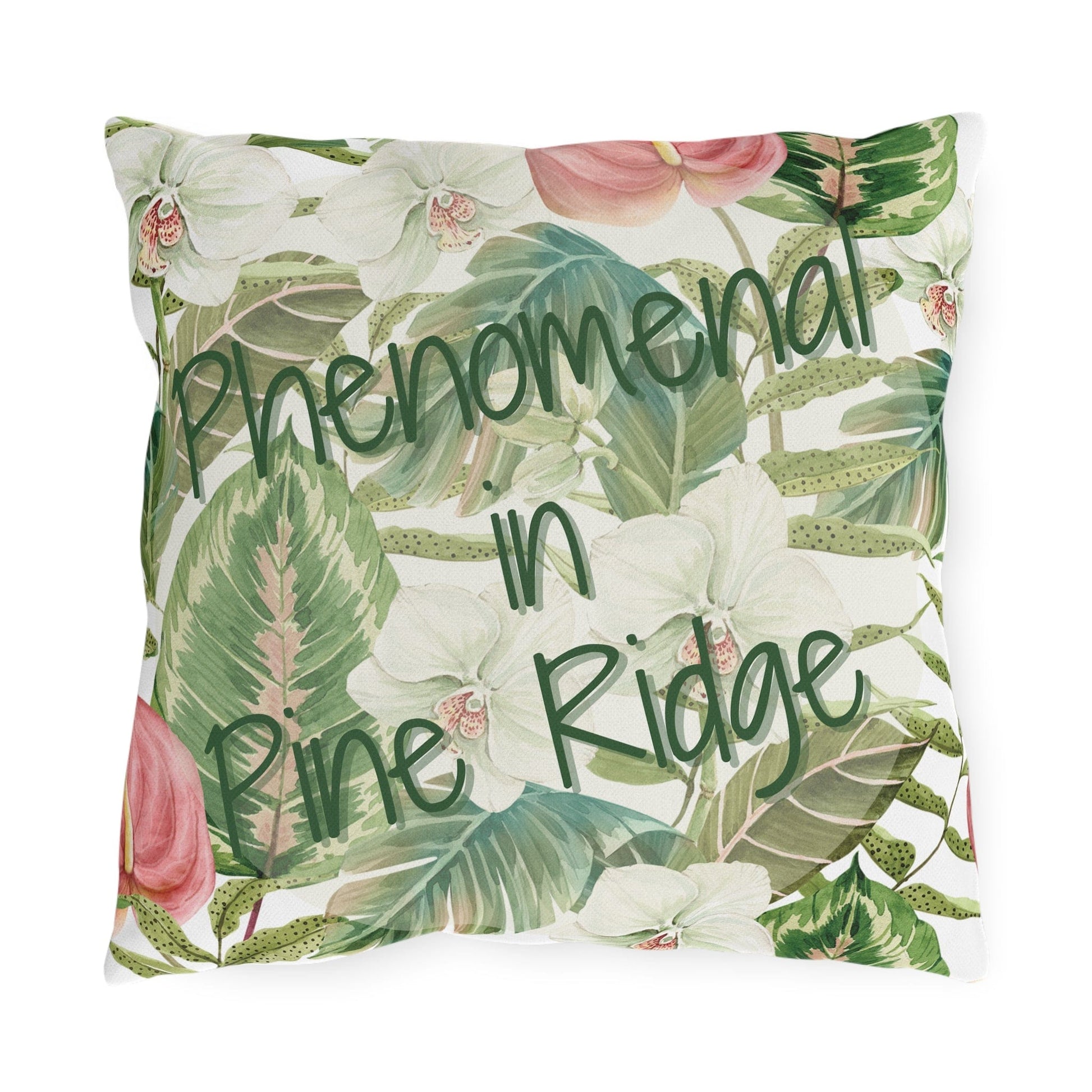 Take the 2nd Exit Florida Villages of  Outdoor Pillows (Green Lettering) - Pine Ridge