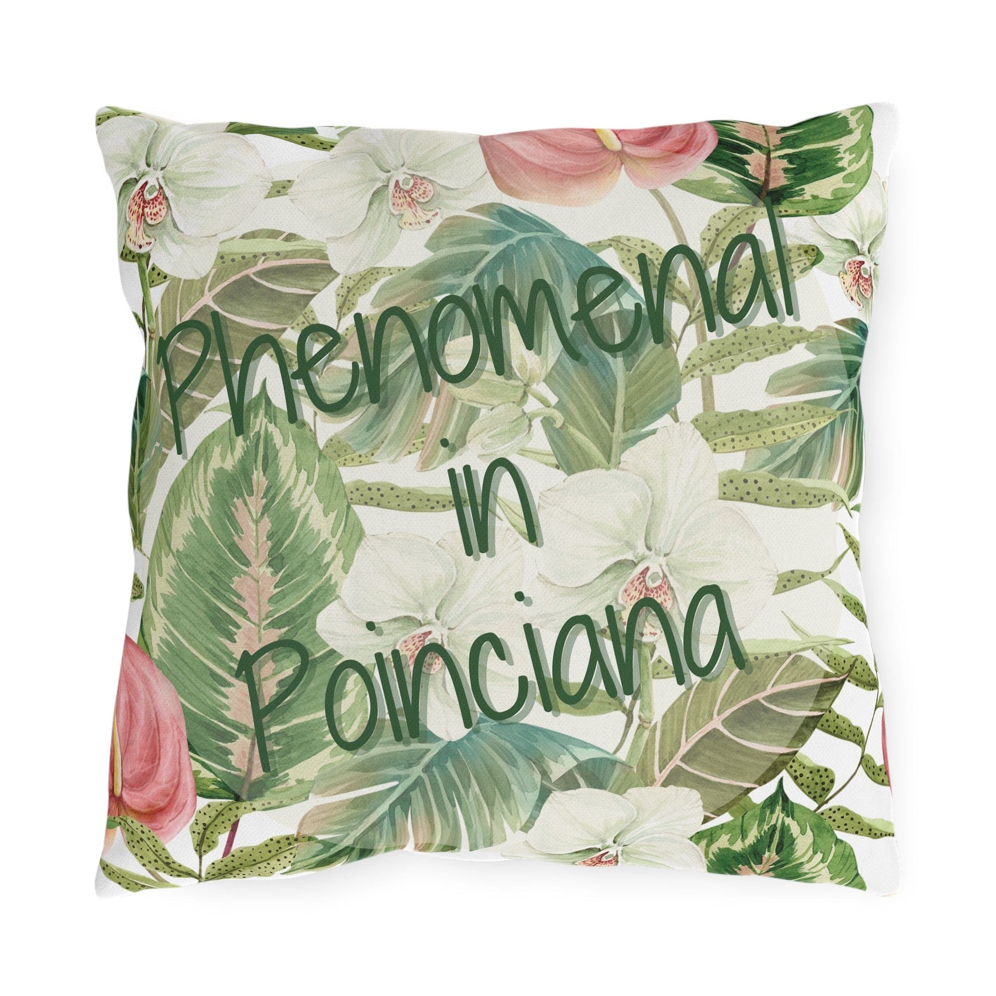 Take the 2nd Exit Florida Villages of  Outdoor Pillows (Green Lettering) - Poinciana