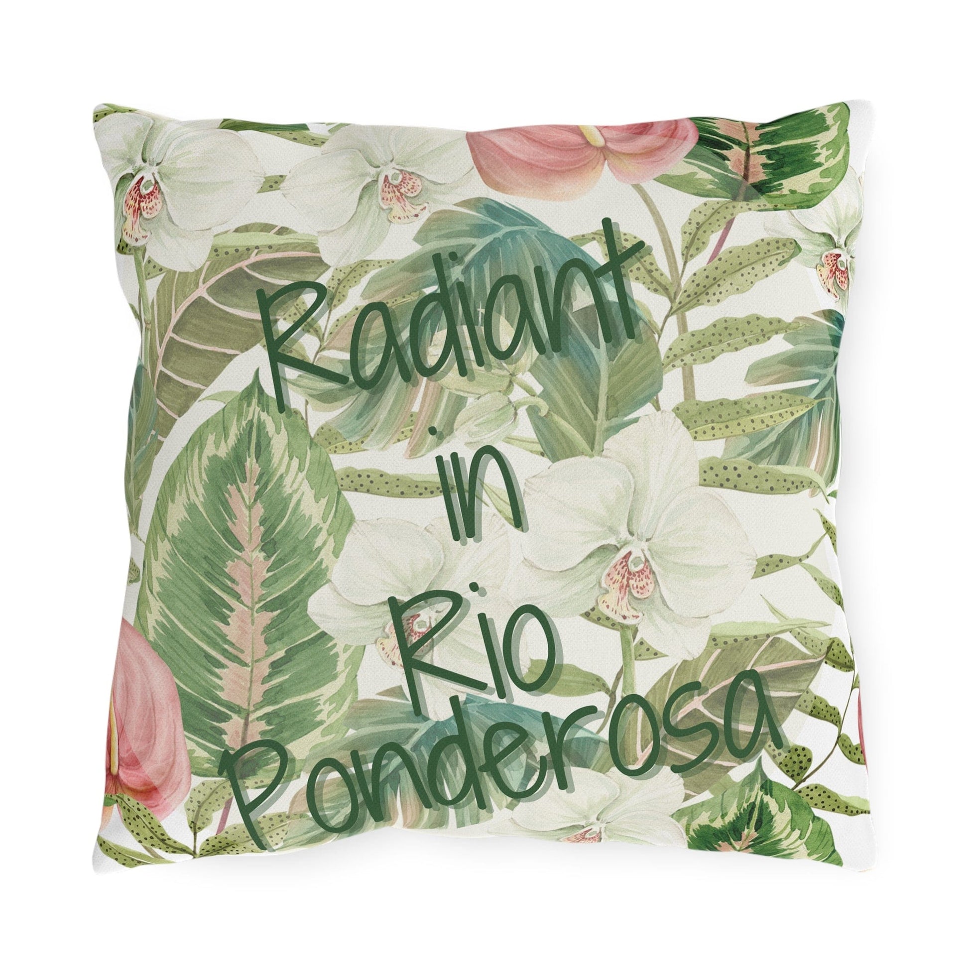 Take the 2nd Exit Florida Villages of  Outdoor Pillows (Green Lettering) - Rio Ponderosa