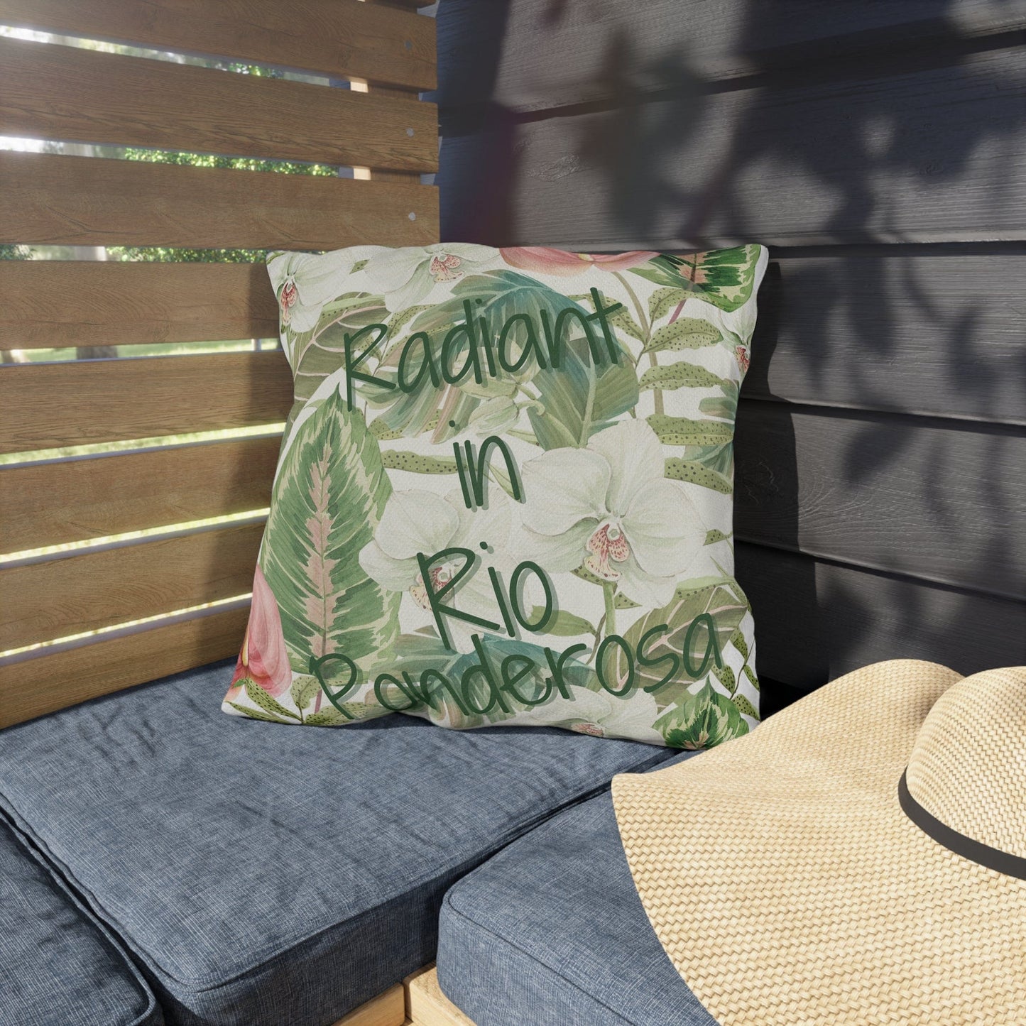 Take the 2nd Exit Florida Villages of  Outdoor Pillows (Green Lettering) - Rio Ponderosa