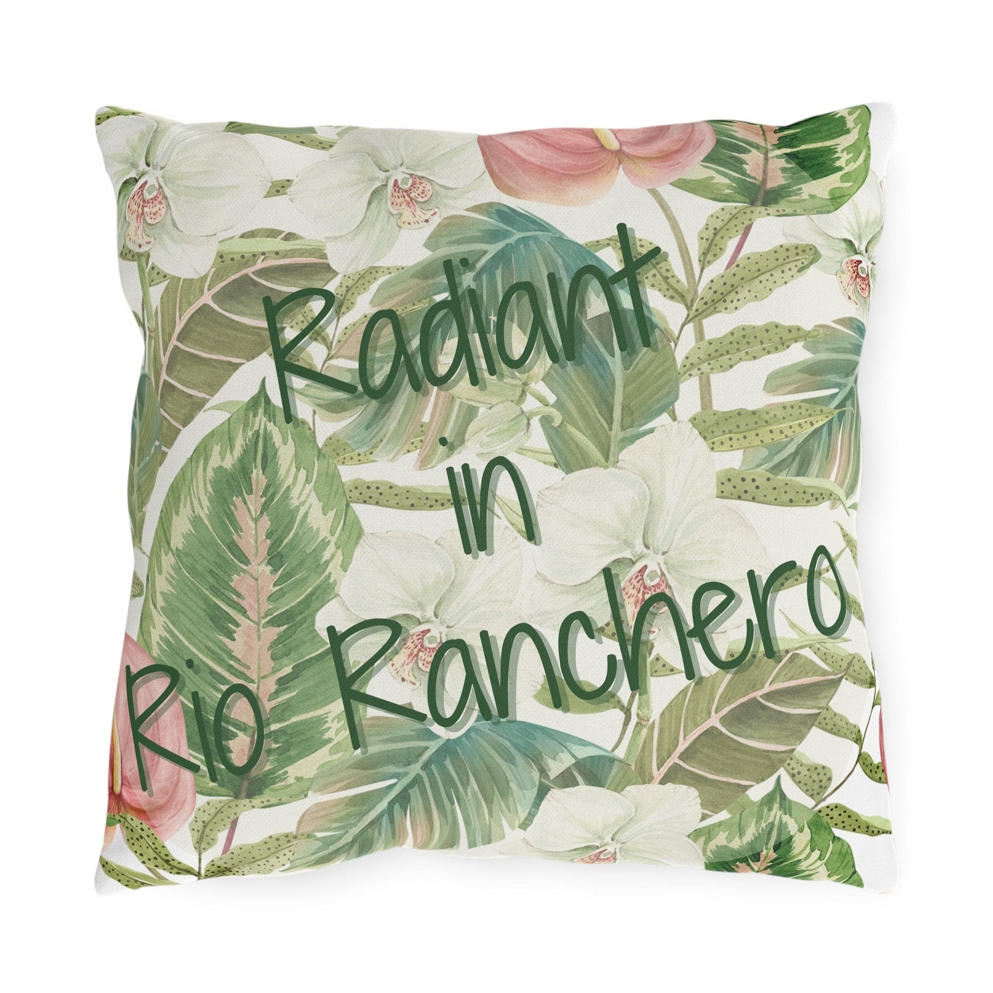 Take the 2nd Exit Florida Villages of  Outdoor Pillows (Green Lettering) - Rio Ranchero