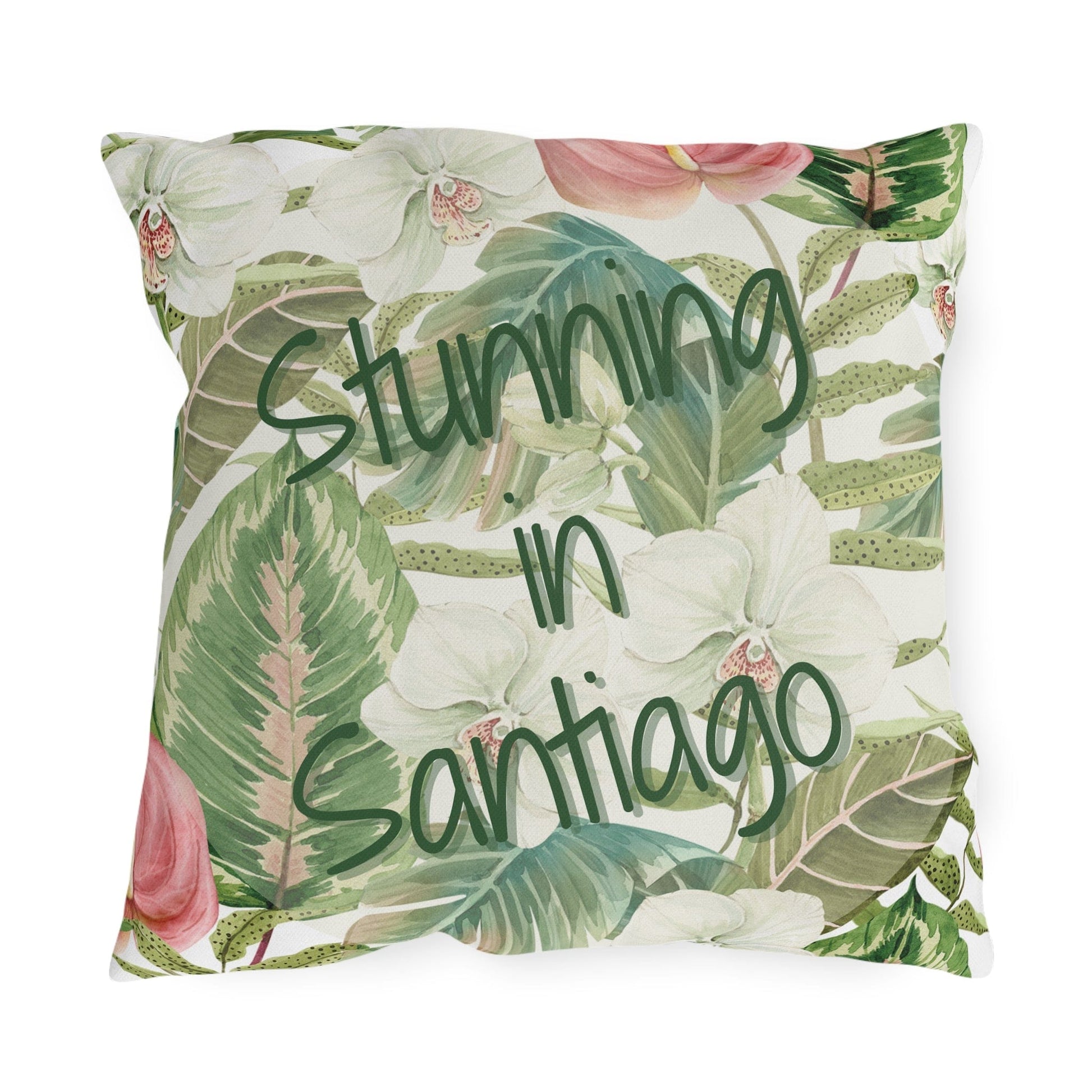 Take the 2nd Exit Florida Villages of  Outdoor Pillows (Green Lettering) - Santiago