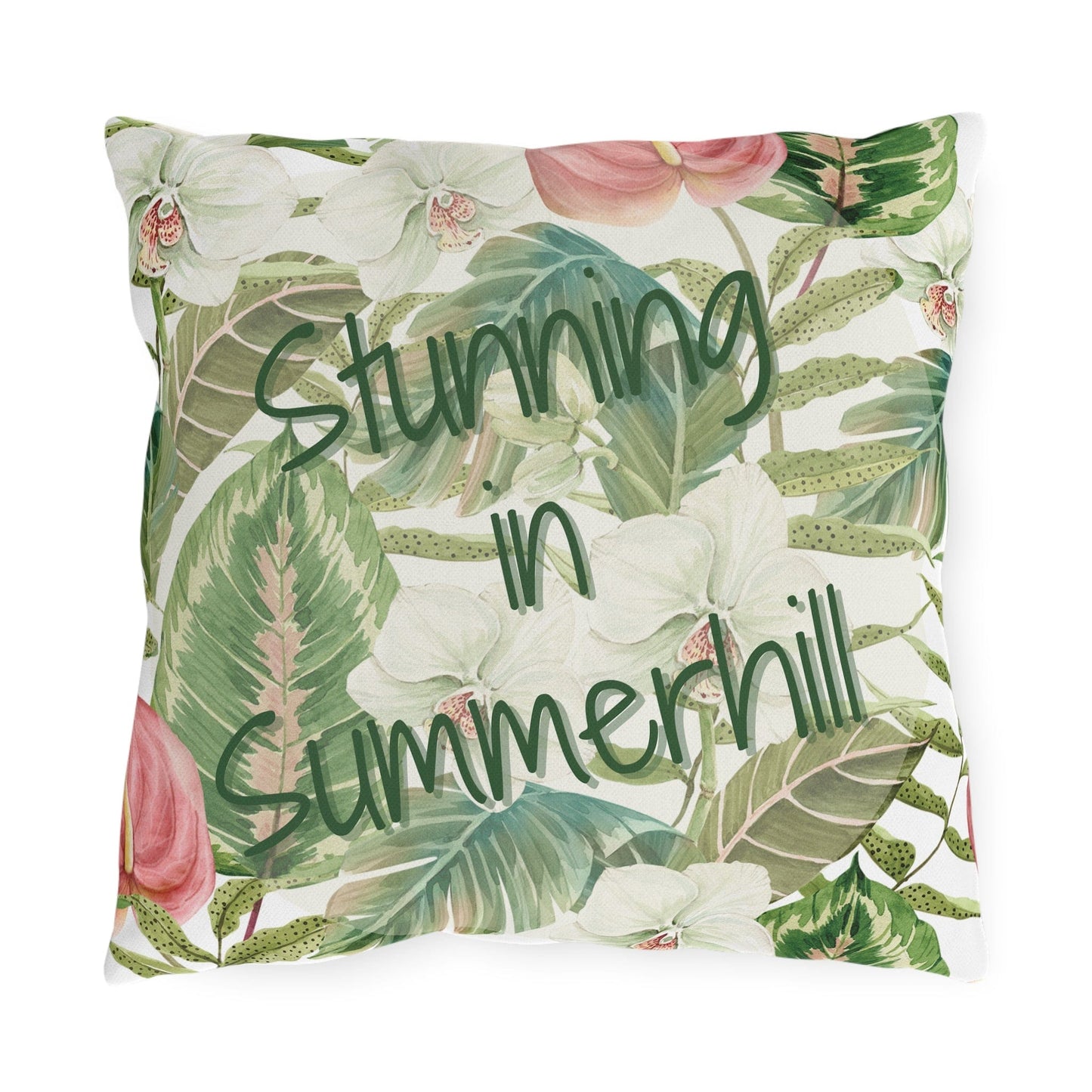 Take the 2nd Exit Florida Villages of  Outdoor Pillows (Green Lettering) - Summerhill
