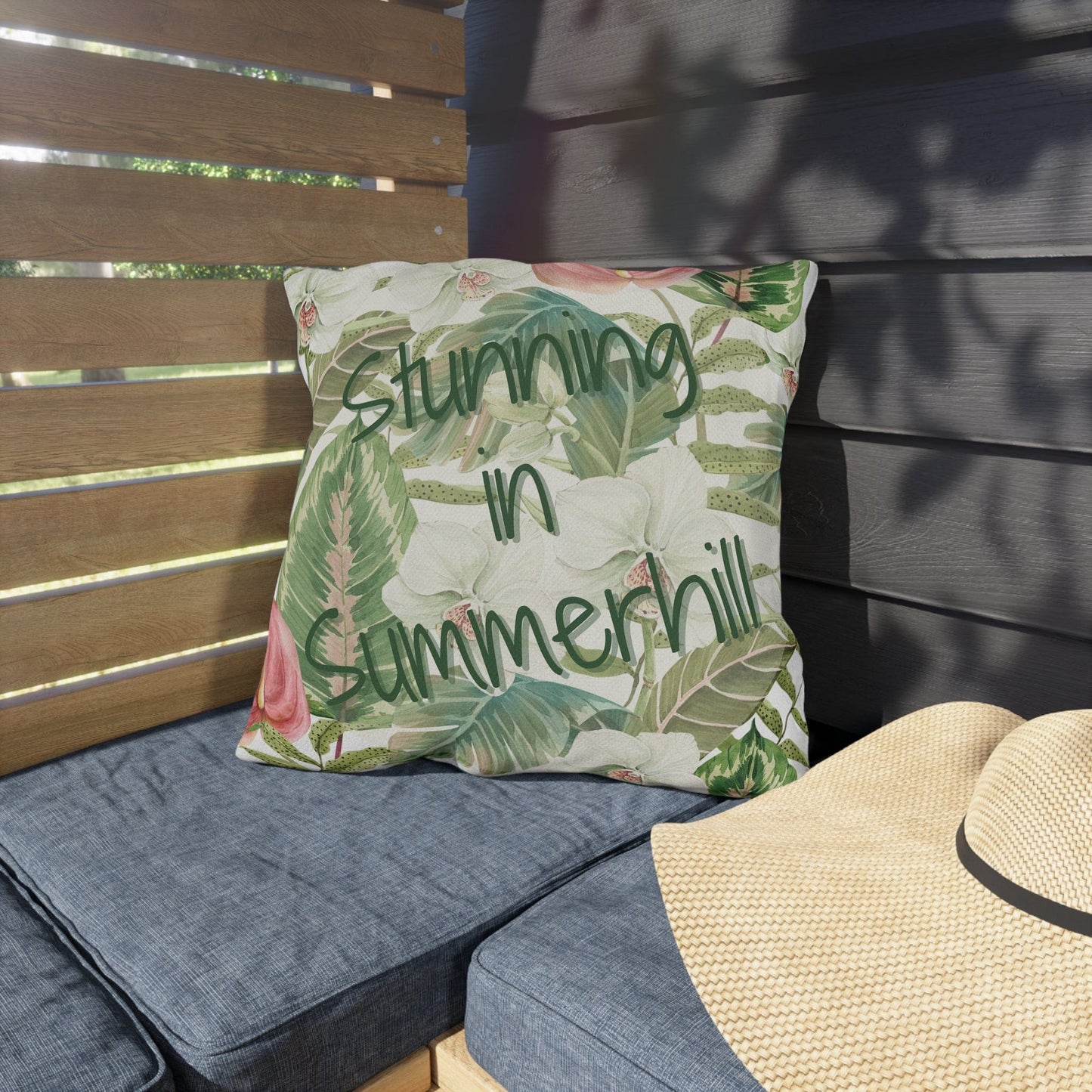 Take the 2nd Exit Florida Villages of  Outdoor Pillows (Green Lettering) - Summerhill