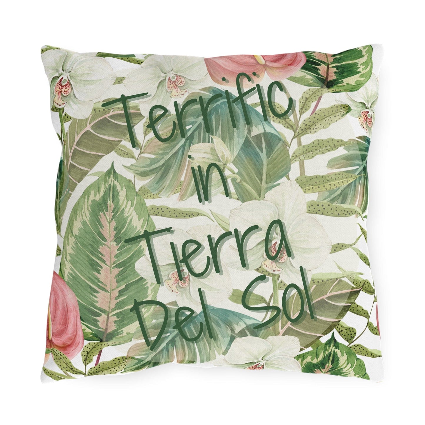 Take the 2nd Exit Florida Villages of  Outdoor Pillows (Green Lettering) - Tierra Del Sol