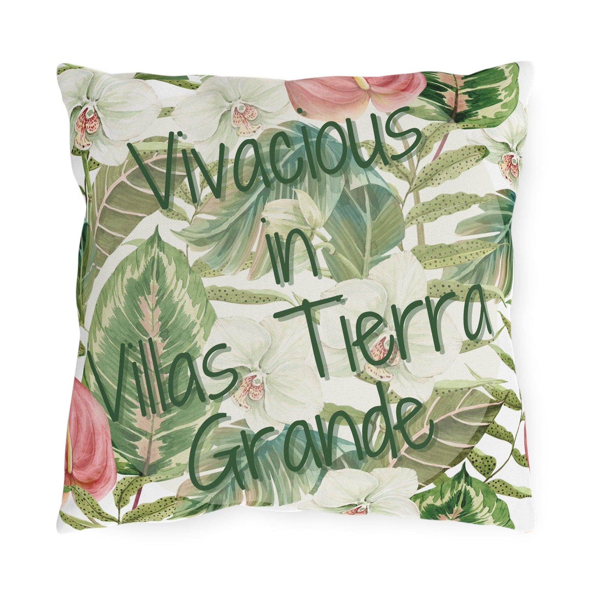 Take the 2nd Exit Florida Villages of  Outdoor Pillows (Green Lettering) - Villas Tierra Grande