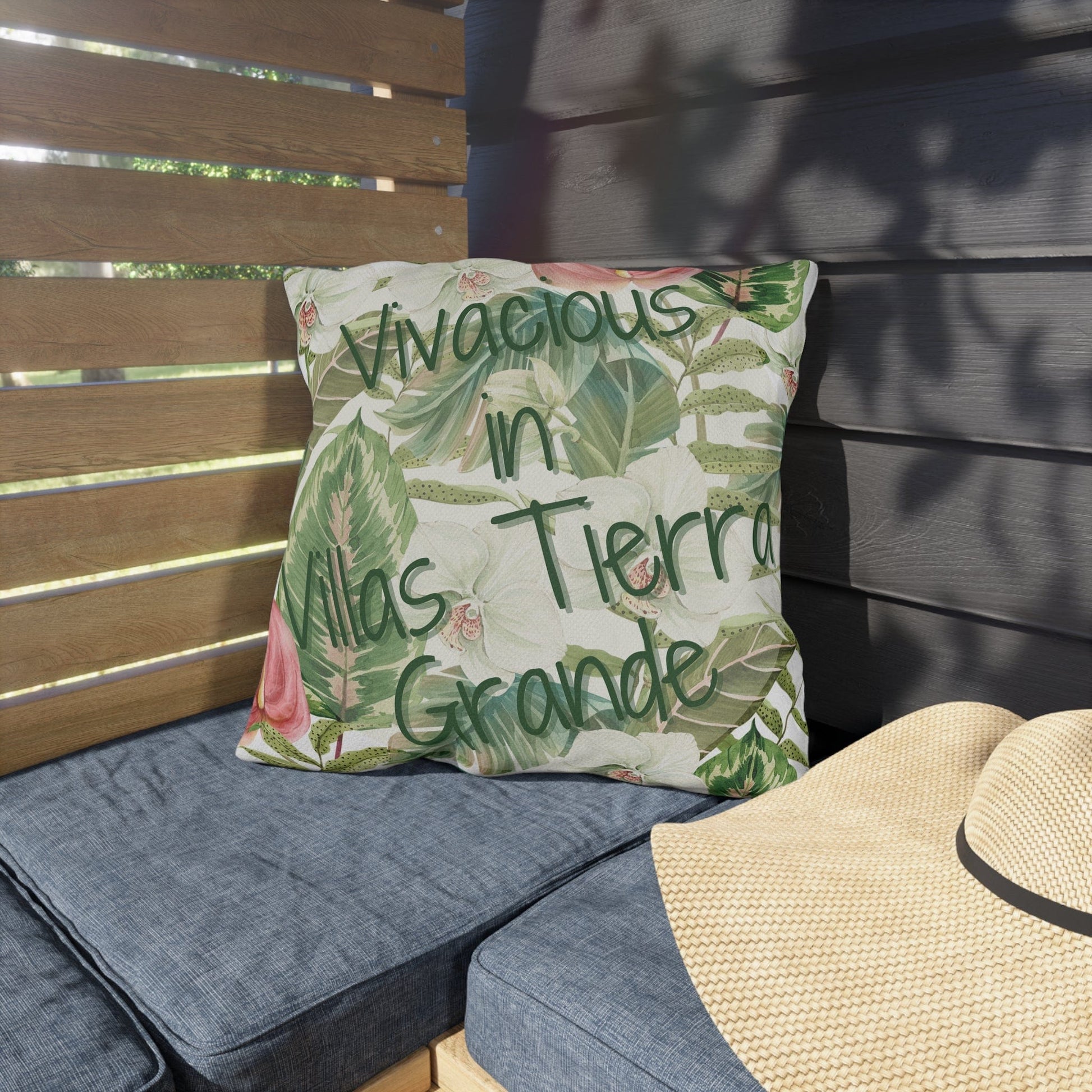 Take the 2nd Exit Florida Villages of  Outdoor Pillows (Green Lettering) - Villas Tierra Grande