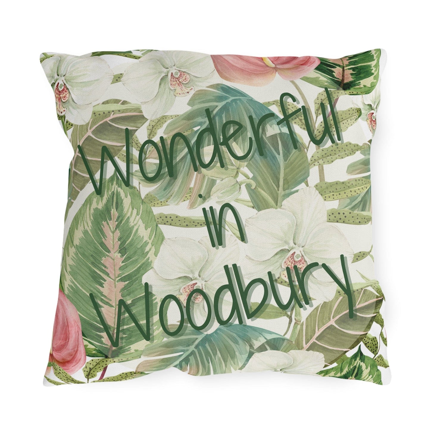 Take the 2nd Exit Florida Villages of  Outdoor Pillows (Green Lettering) - Woodbury