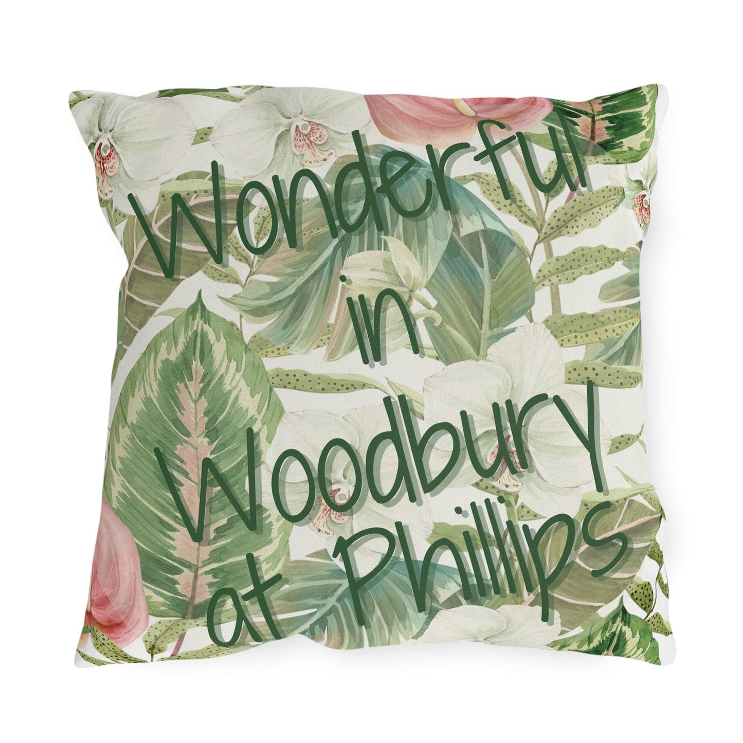 Take the 2nd Exit Florida Villages of  Outdoor Pillows (Green Lettering) - Woodbury at Phillips