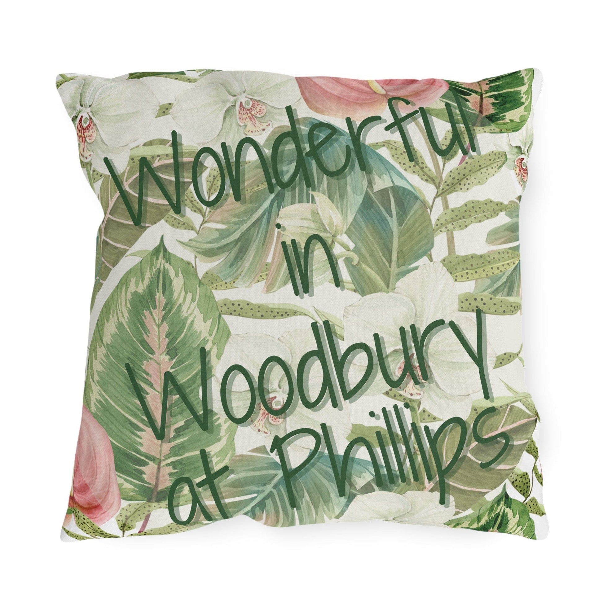 Take the 2nd Exit Florida Villages of  Outdoor Pillows (Green Lettering) - Woodbury at Phillips