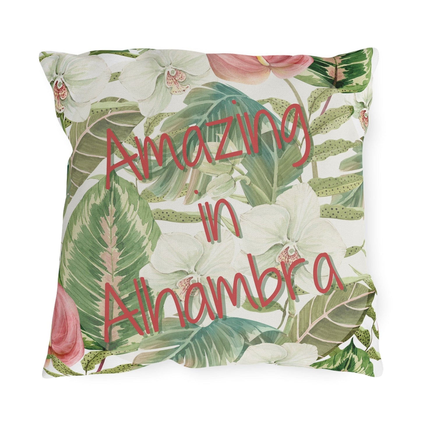 Take the 2nd Exit Florida Villages of  Outdoor Pillows (Pink Lettering) - Alhambra