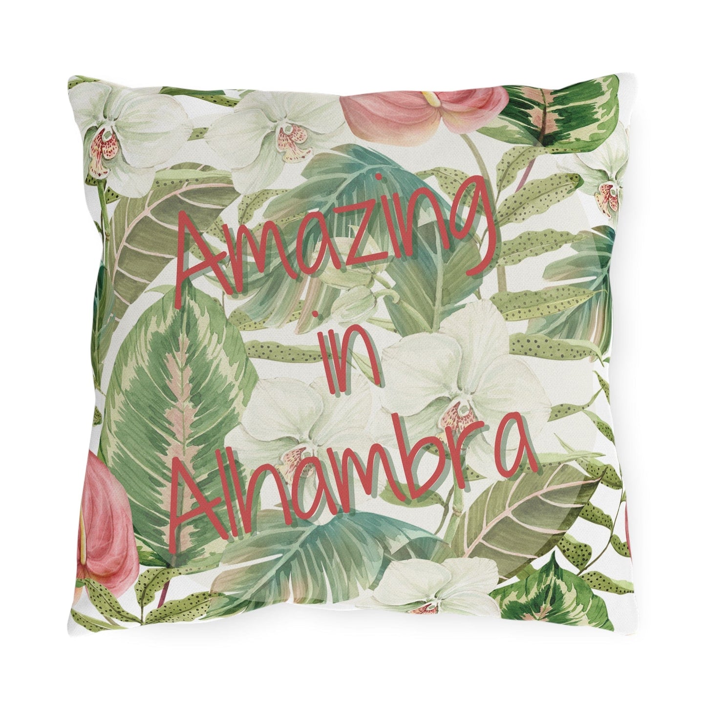 Take the 2nd Exit Florida Villages of  Outdoor Pillows (Pink Lettering) - Alhambra