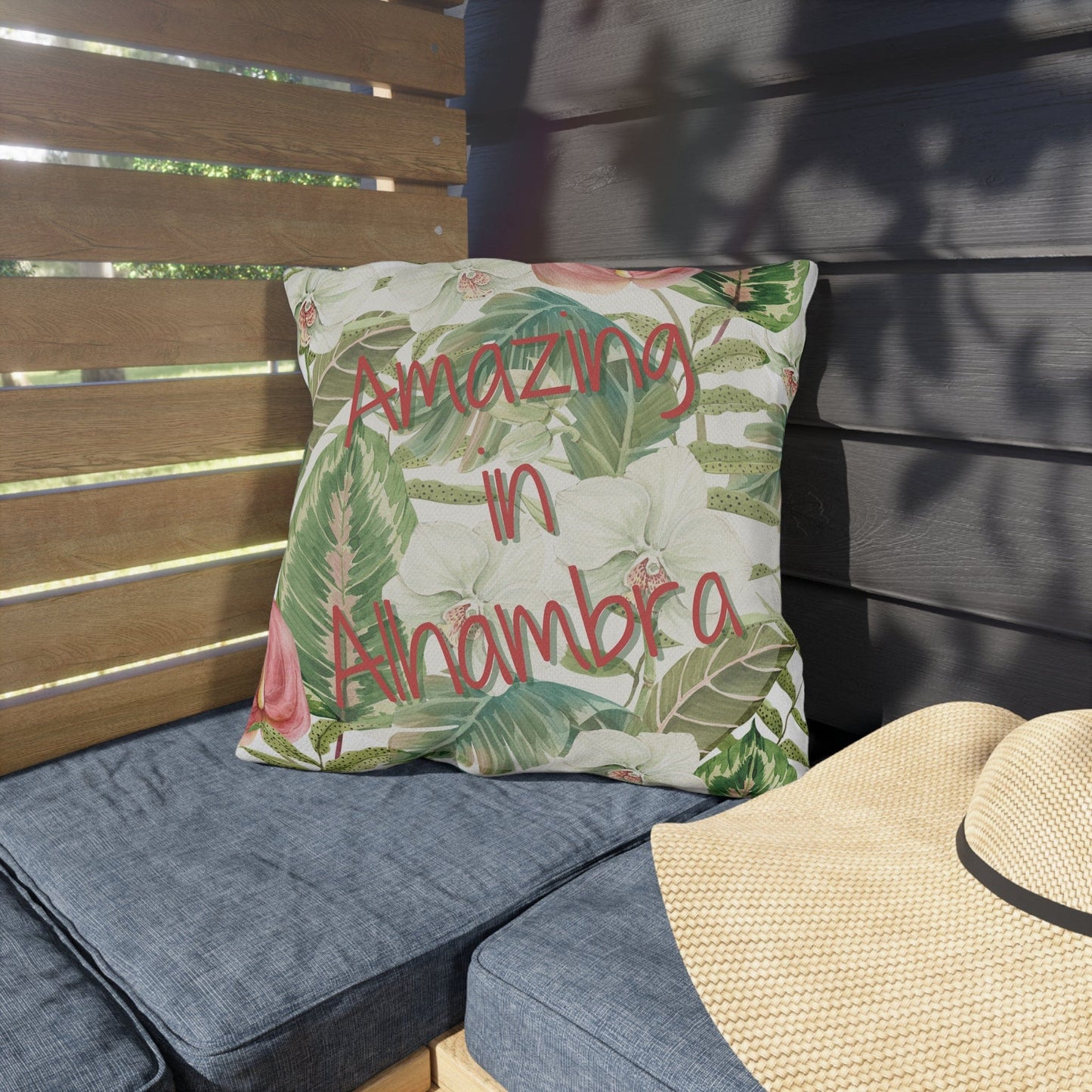Take the 2nd Exit Florida Villages of  Outdoor Pillows (Pink Lettering) - Alhambra
