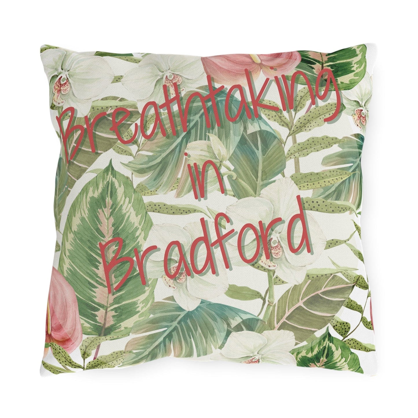 Take the 2nd Exit Florida Villages of  Outdoor Pillows (Pink Lettering) - Bradford