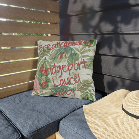 Take the 2nd Exit Florida Villages of  Outdoor Pillows (Pink Lettering) - Bridgeport at Laurel Valley
