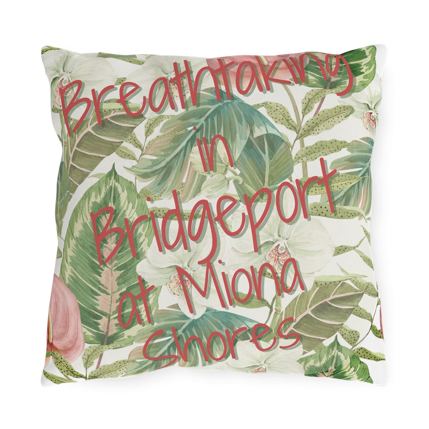 Take the 2nd Exit Florida Villages of  Outdoor Pillows (Pink Lettering) - Bridgeport at Miona Shores
