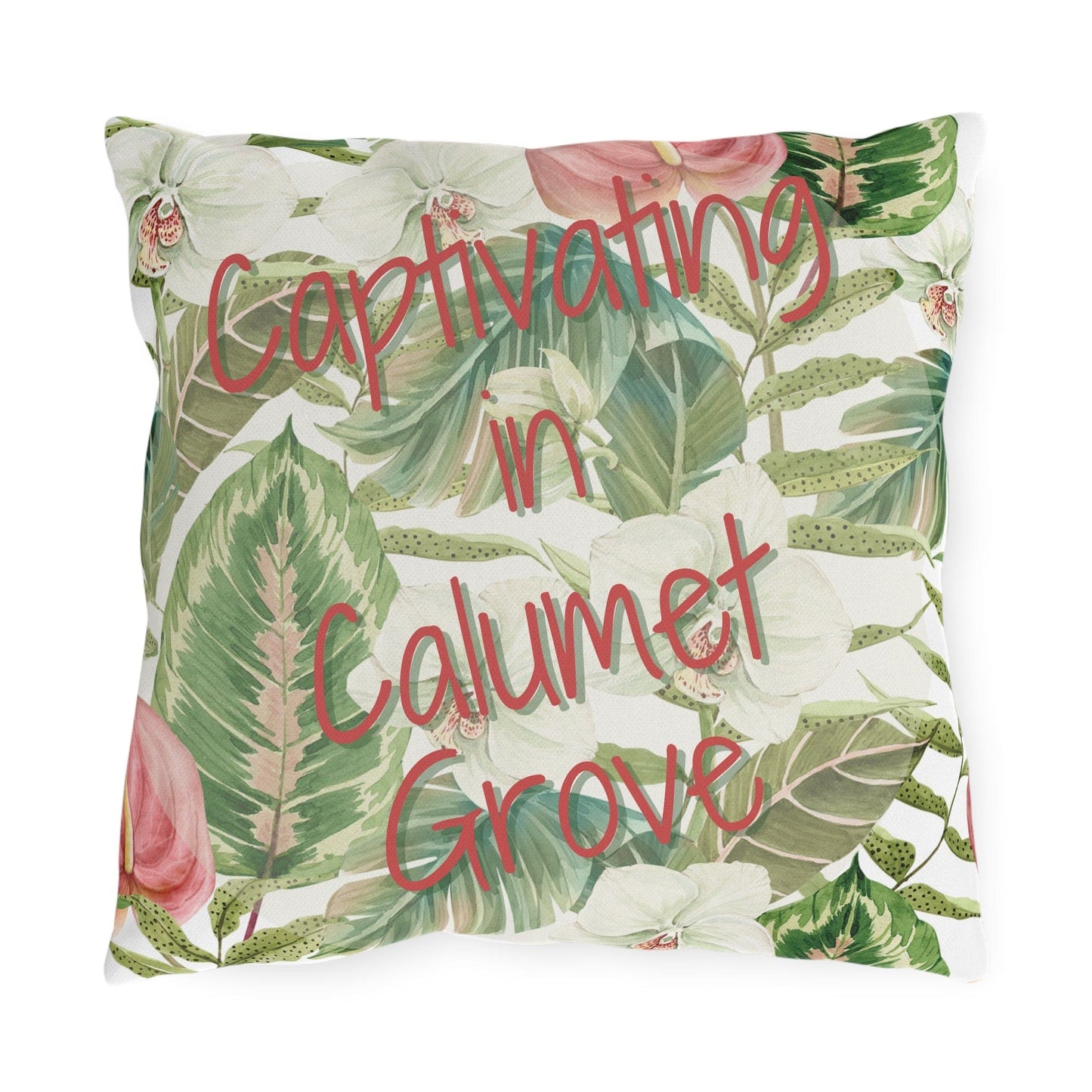 Take the 2nd Exit Florida Villages of  Outdoor Pillows (Pink Lettering) - Calumet Grove