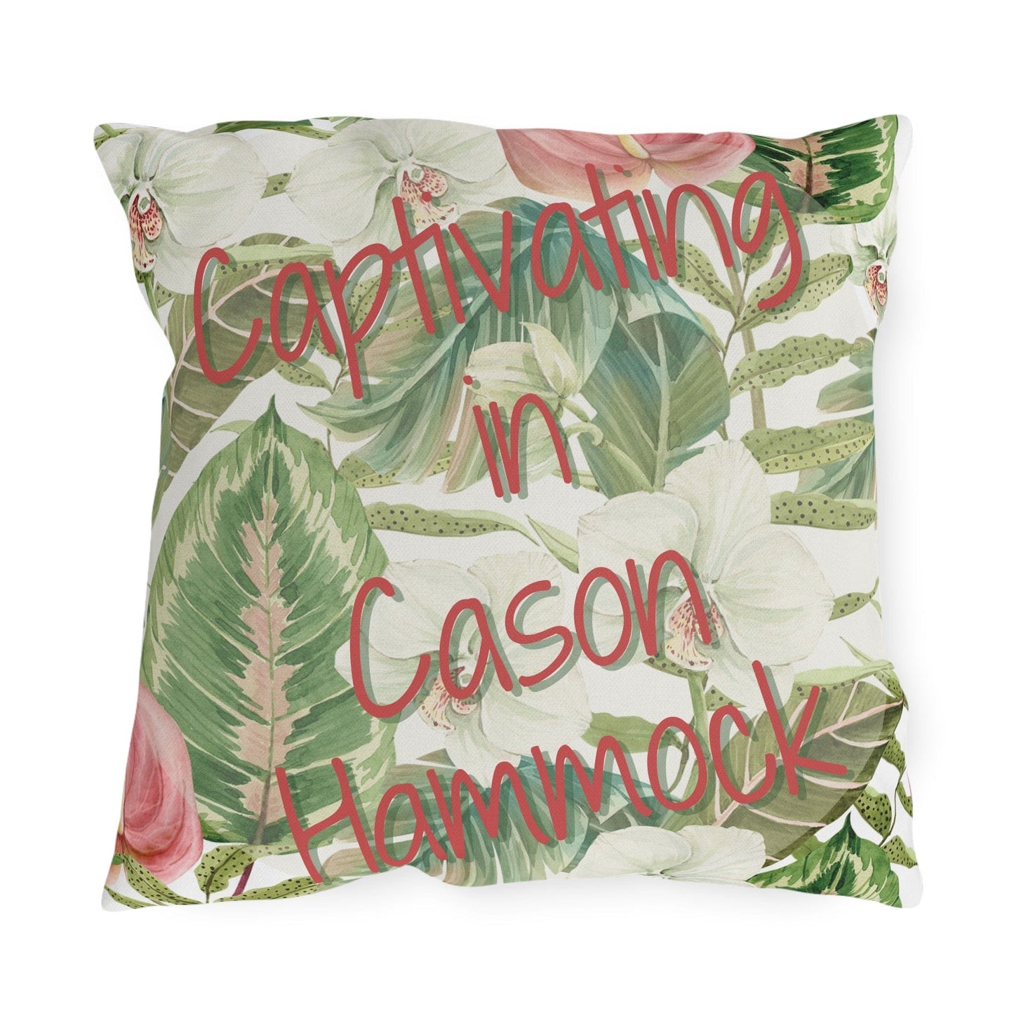 Take the 2nd Exit Florida Villages of  Outdoor Pillows (Pink Lettering) - Cason Hammock