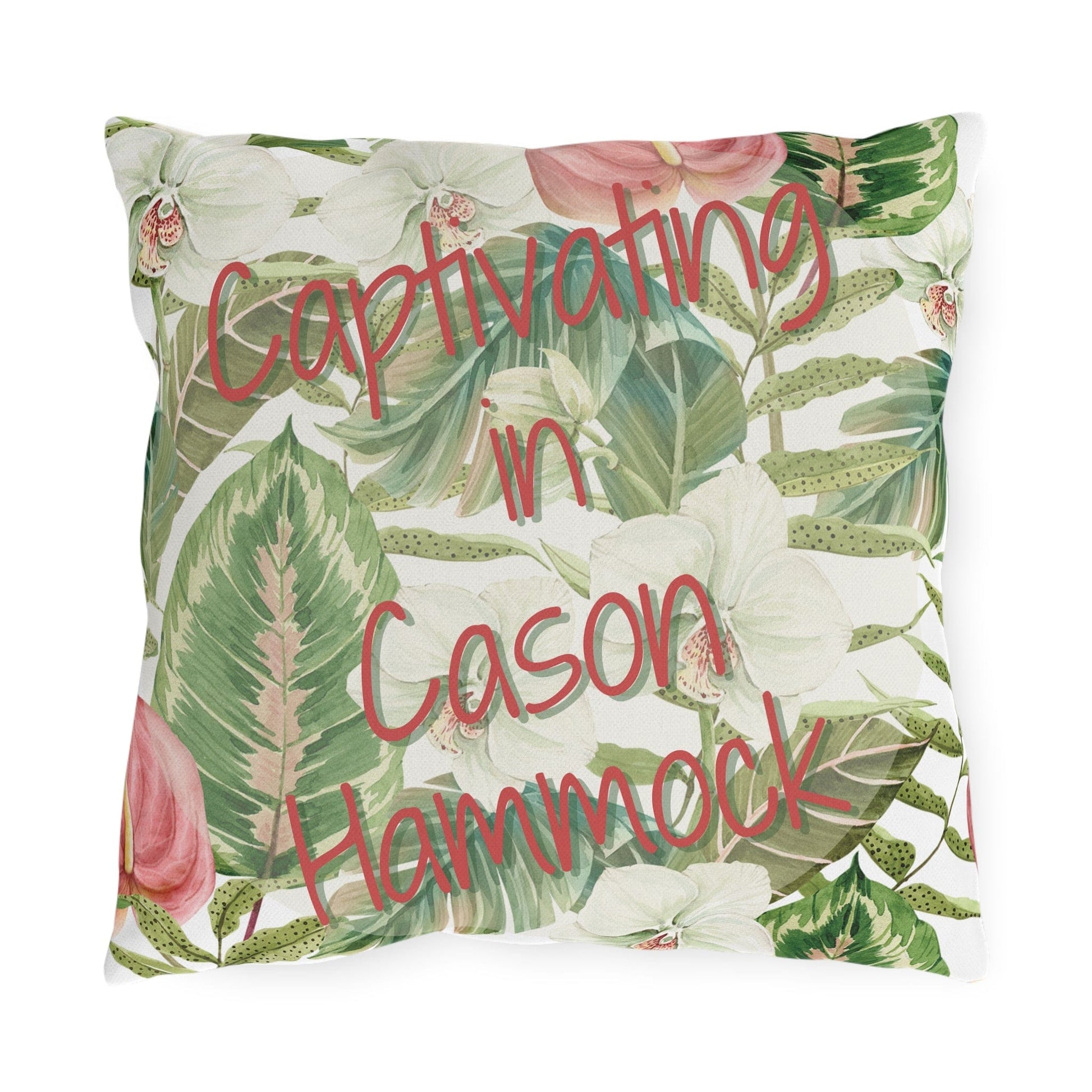 Take the 2nd Exit Florida Villages of  Outdoor Pillows (Pink Lettering) - Cason Hammock