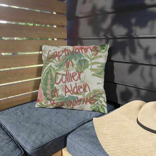 Take the 2nd Exit Florida Villages of  Outdoor Pillows (Pink Lettering) - Collier at Alden Bungalows