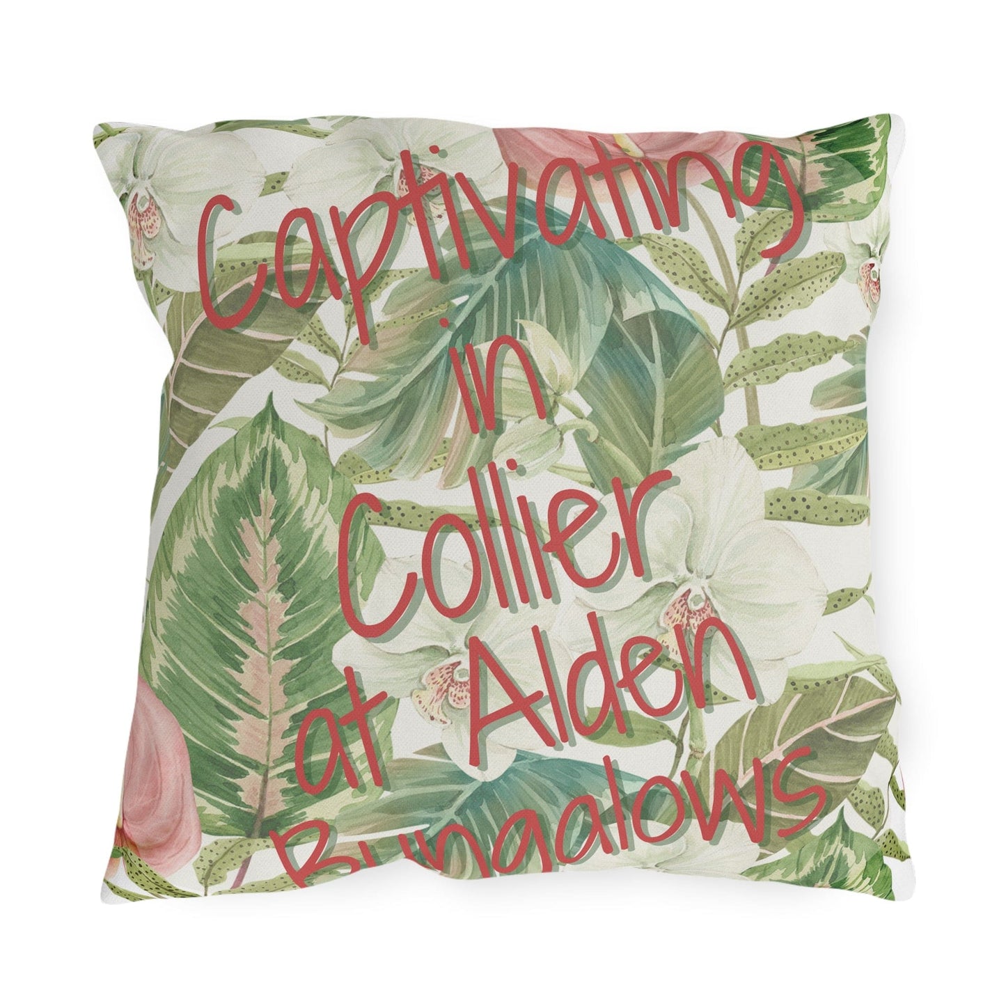 Take the 2nd Exit Florida Villages of  Outdoor Pillows (Pink Lettering) - Collier at Alden Bungalows