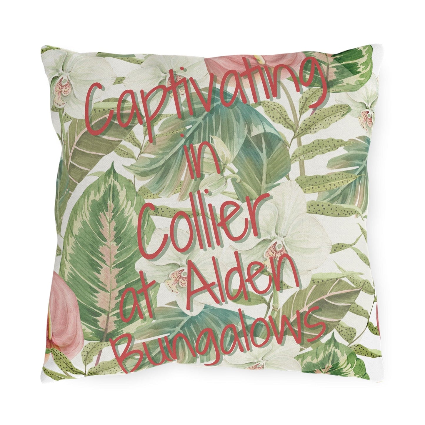 Take the 2nd Exit Florida Villages of  Outdoor Pillows (Pink Lettering) - Collier at Alden Bungalows