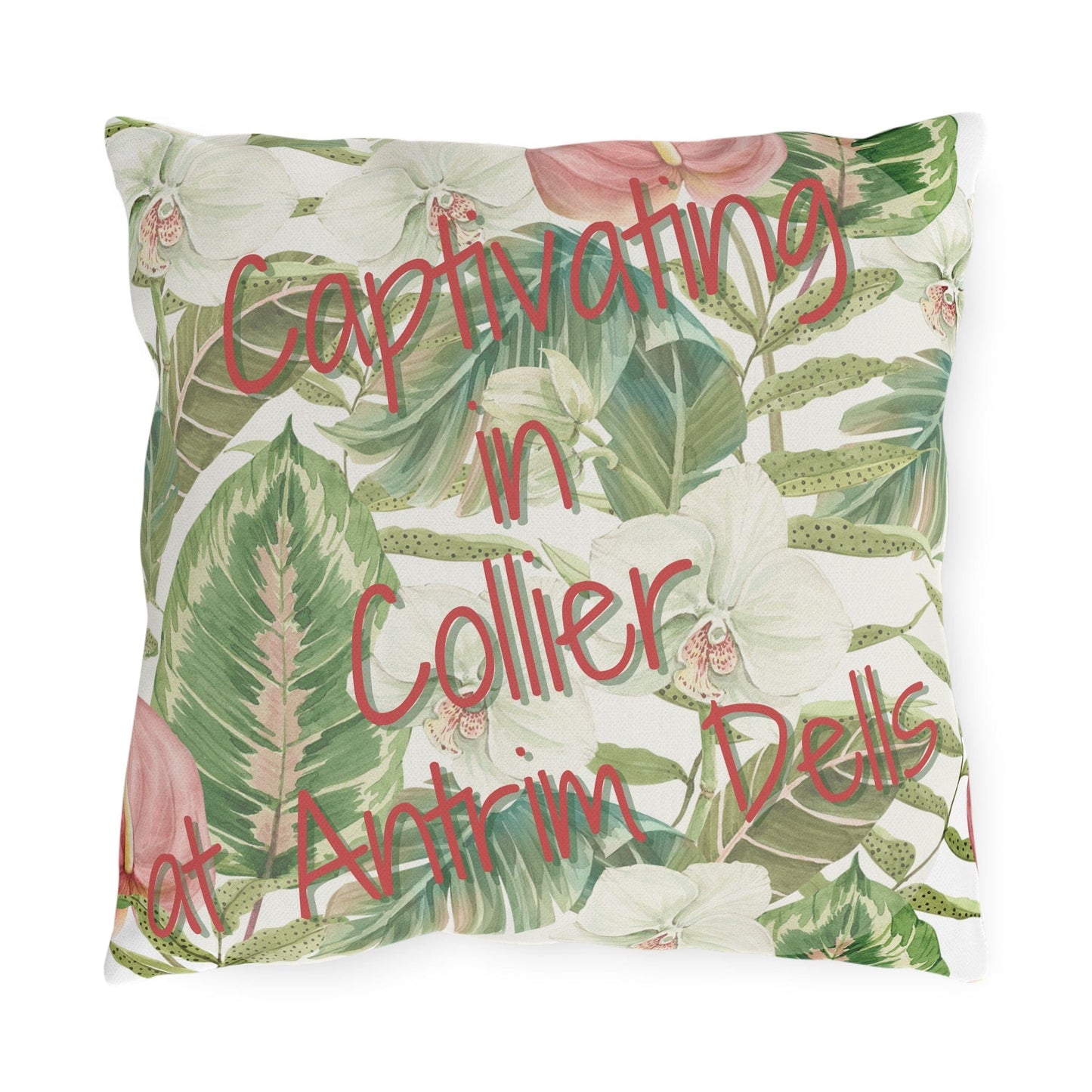 Take the 2nd Exit Florida Villages of  Outdoor Pillows (Pink Lettering) - Collier at Antrim Dells