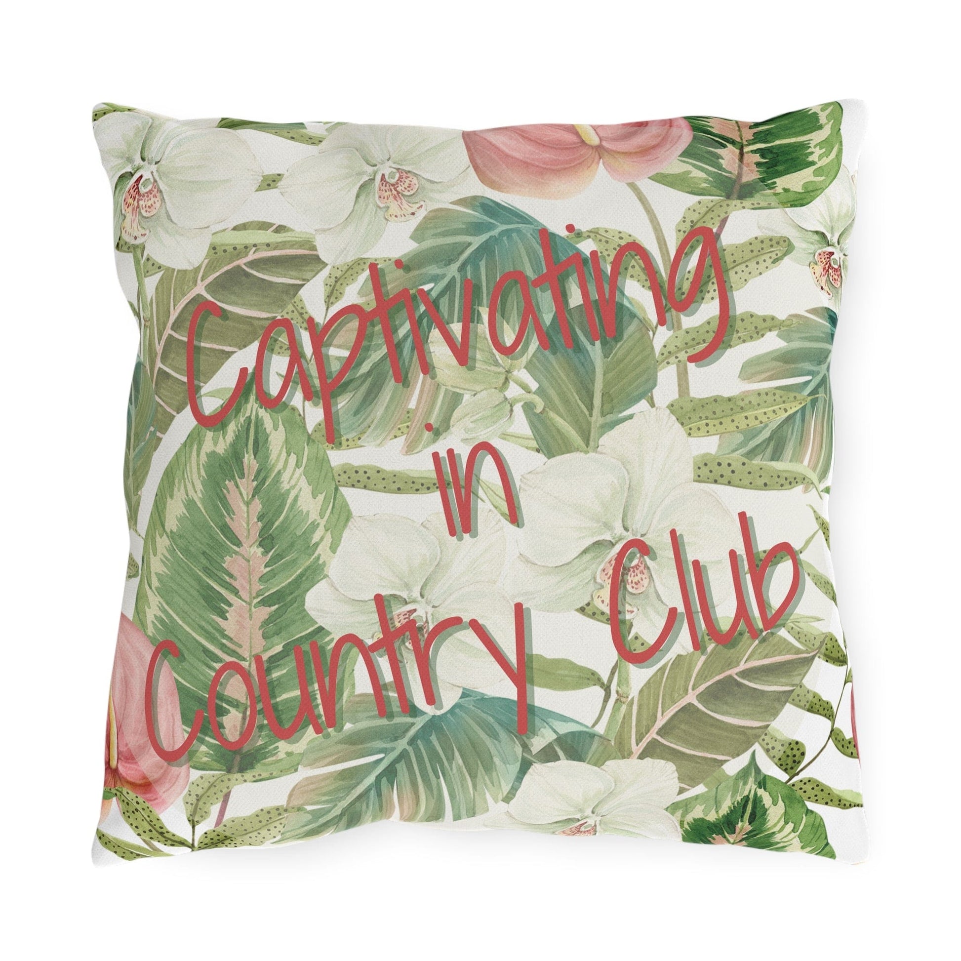 Take the 2nd Exit Florida Villages of  Outdoor Pillows (Pink Lettering) - Country Club