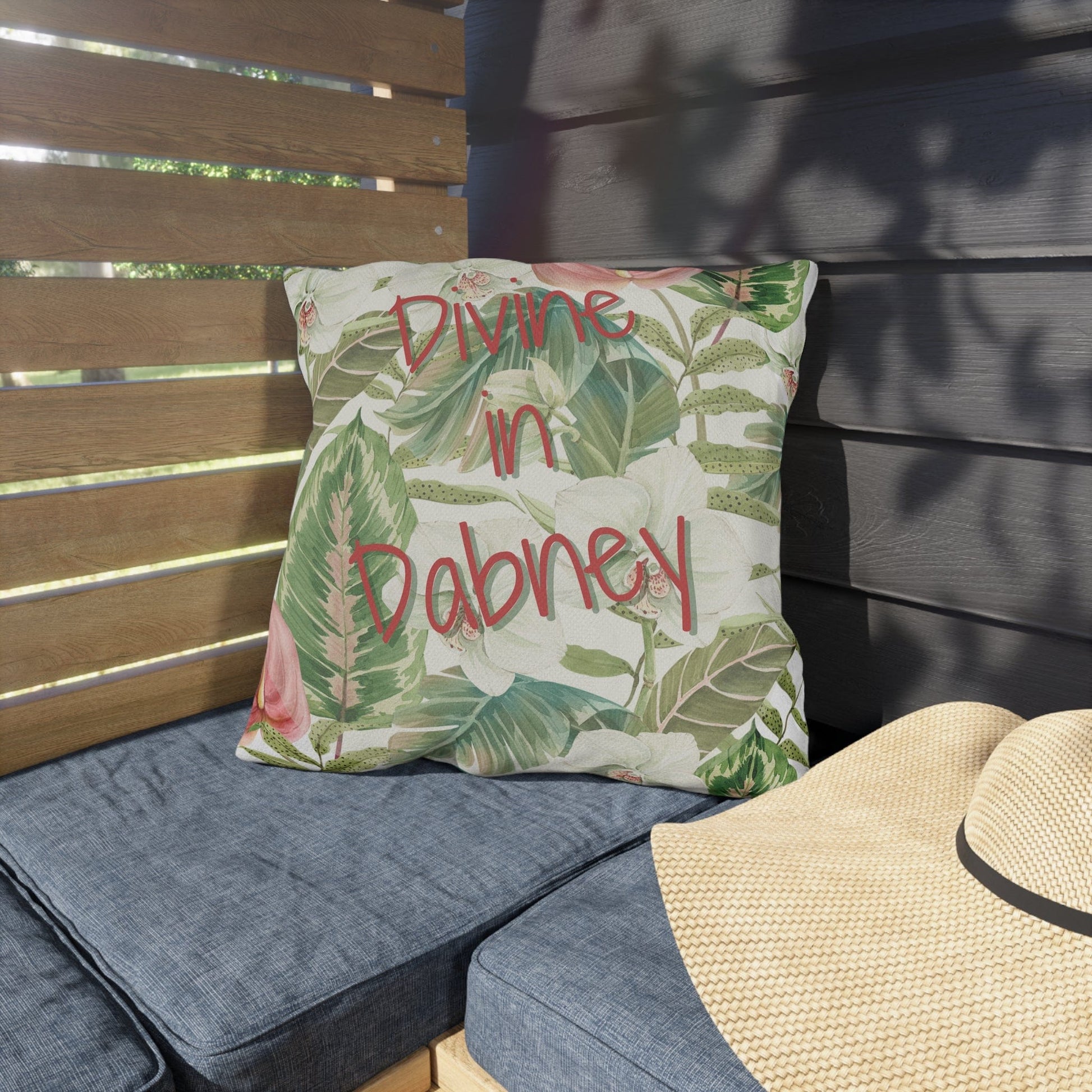 Take the 2nd Exit Florida Villages of  Outdoor Pillows (Pink Lettering) - Dabney