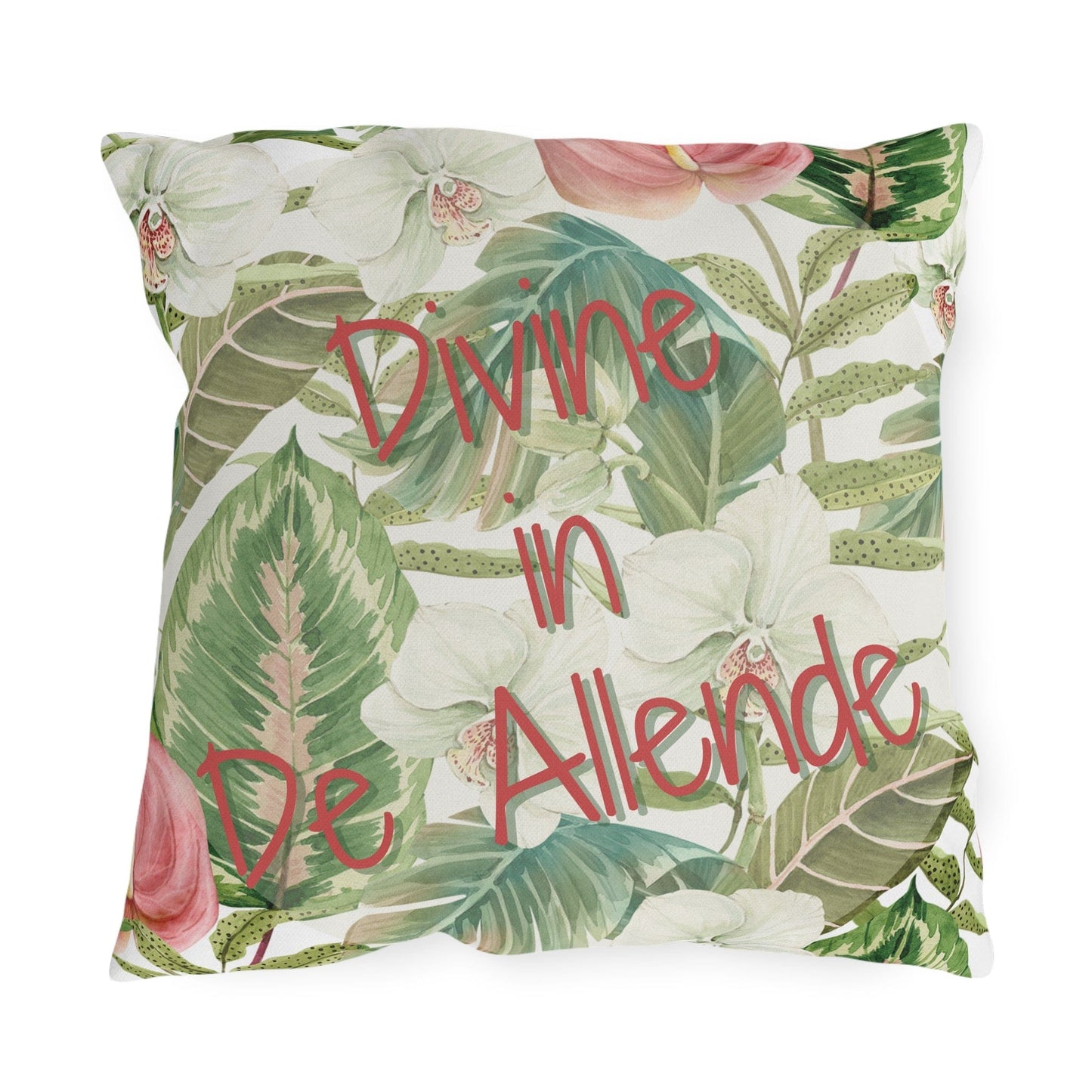 Take the 2nd Exit Florida Villages of  Outdoor Pillows (Pink Lettering) - De Allende
