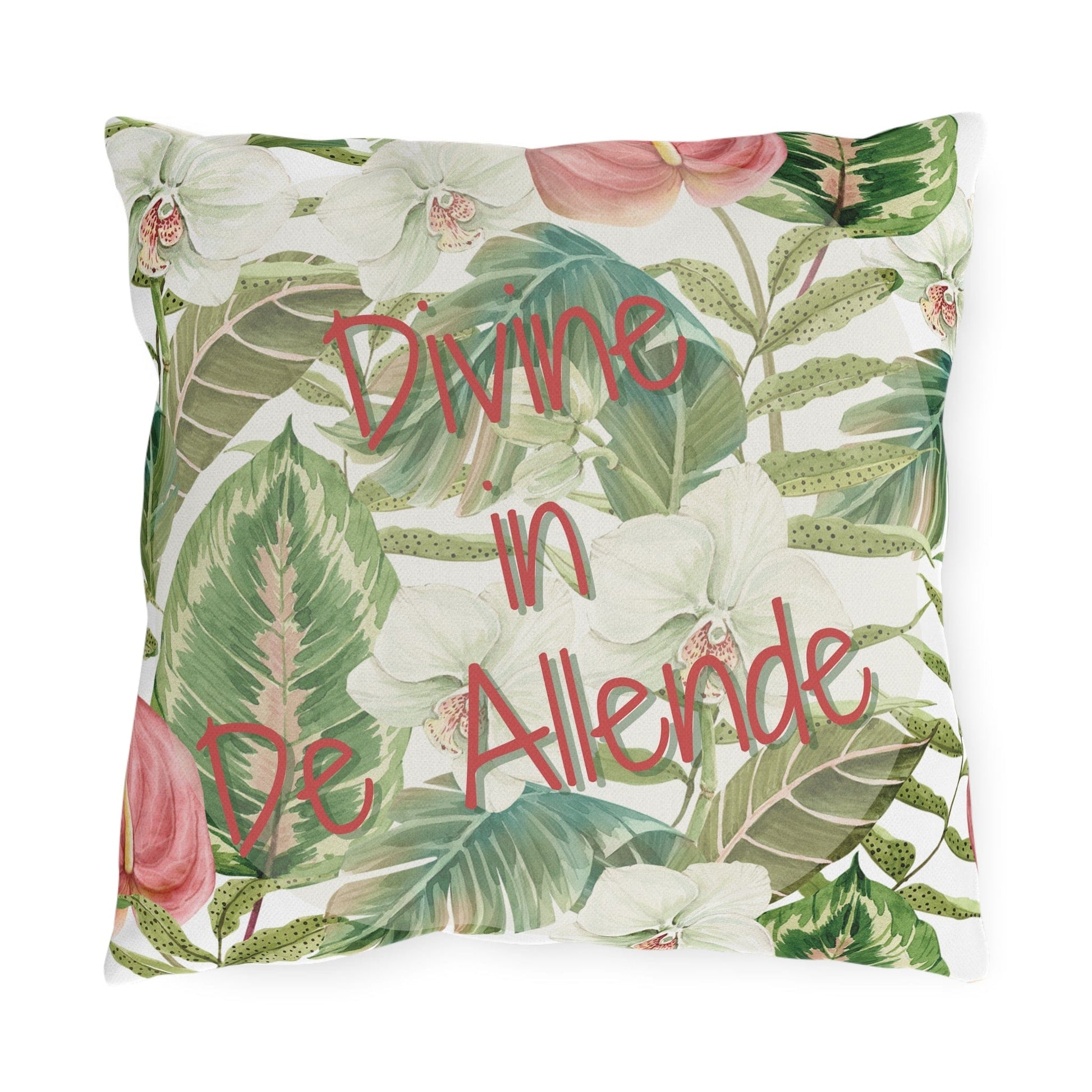 Take the 2nd Exit Florida Villages of  Outdoor Pillows (Pink Lettering) - De Allende
