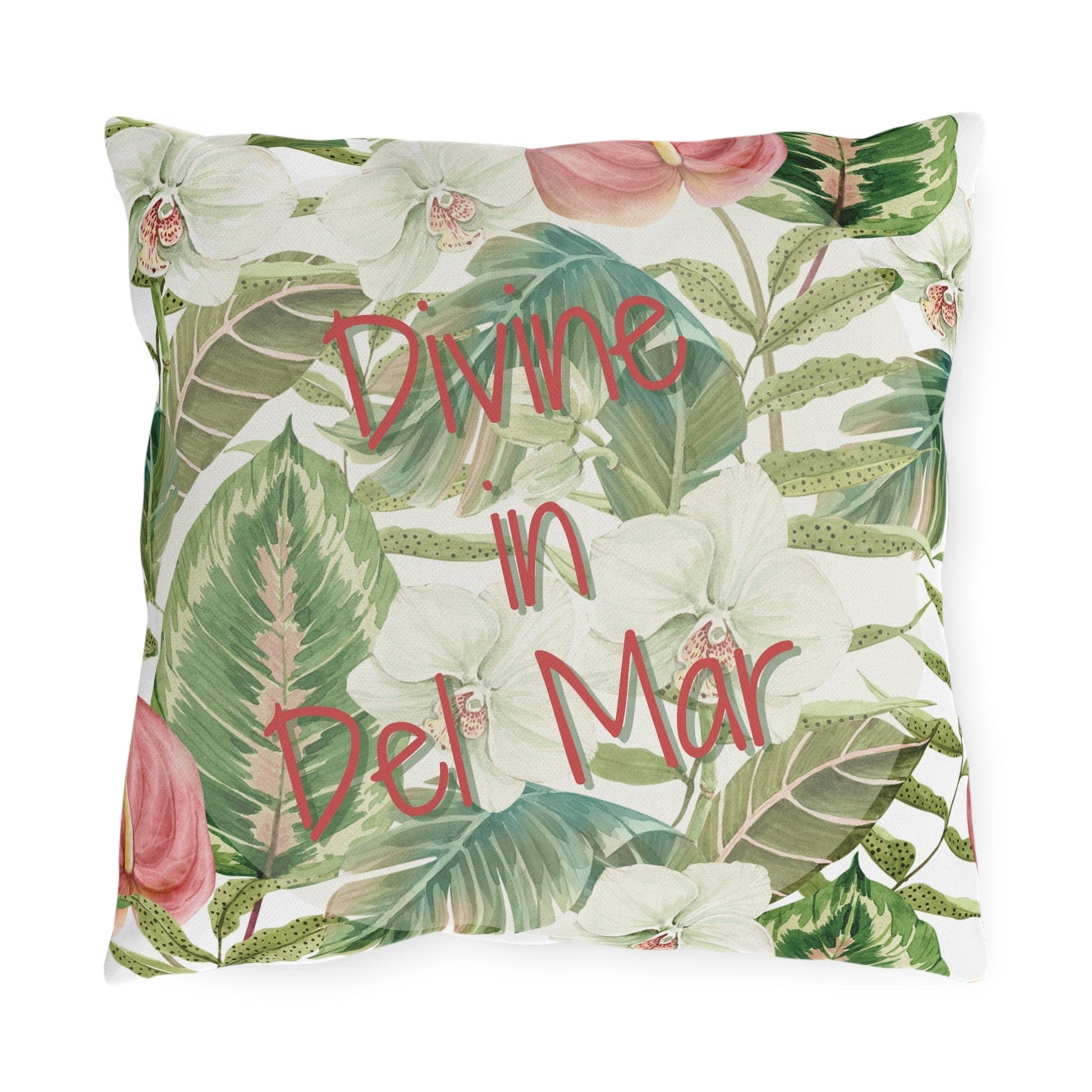 Take the 2nd Exit Florida Villages of  Outdoor Pillows (Pink Lettering) - Del Mar