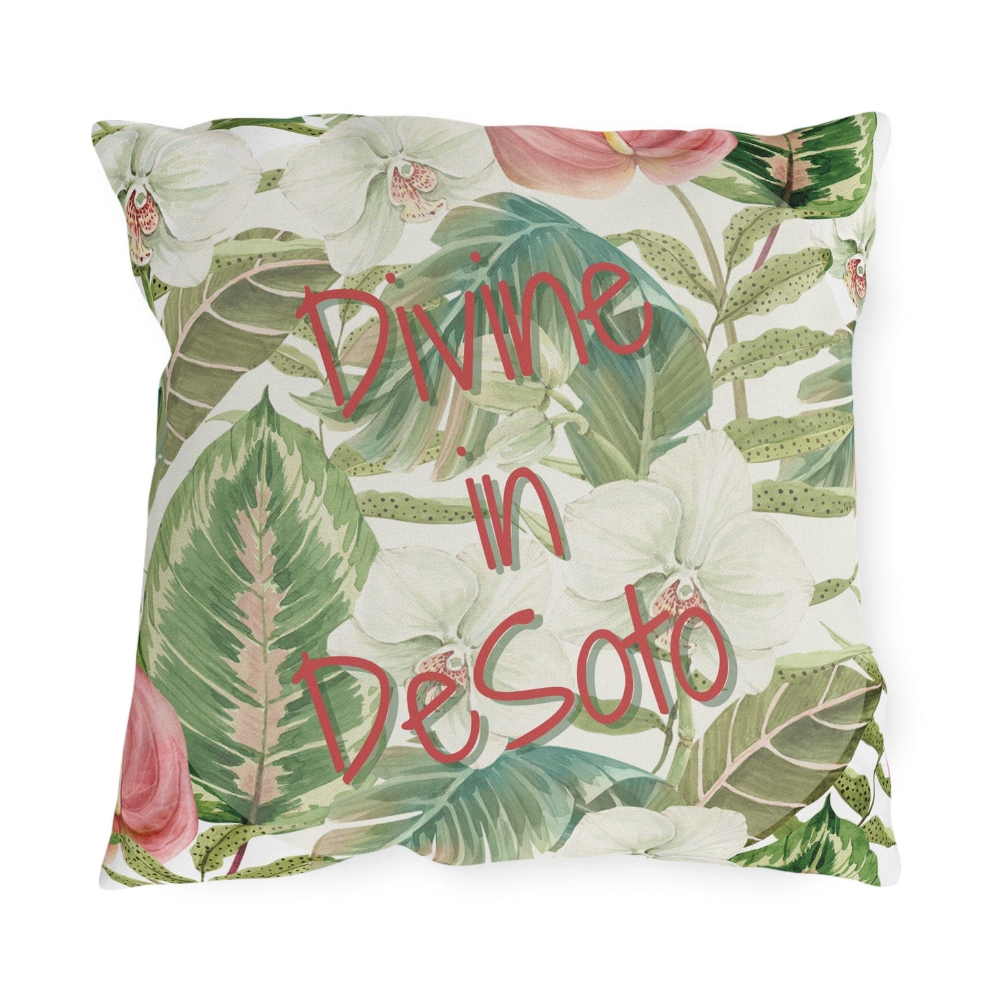 Take the 2nd Exit Florida Villages of  Outdoor Pillows (Pink Lettering) - DeSoto