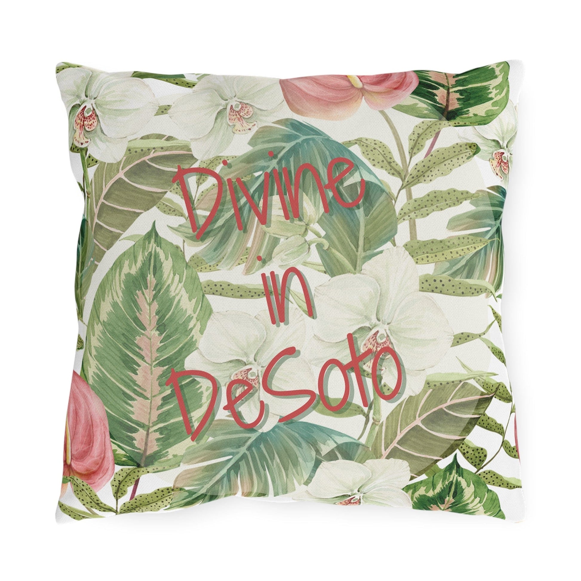 Take the 2nd Exit Florida Villages of  Outdoor Pillows (Pink Lettering) - DeSoto