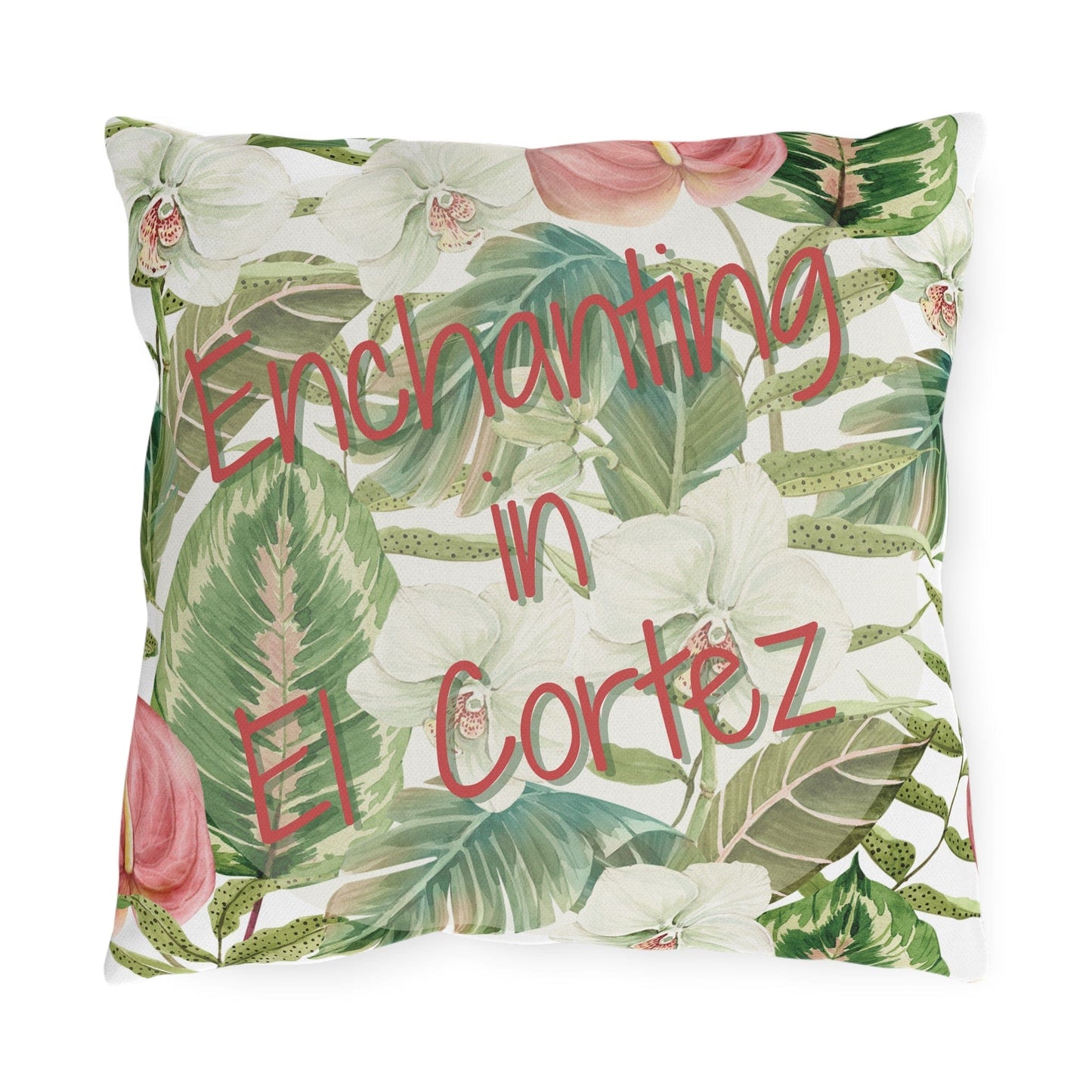 Take the 2nd Exit Florida Villages of  Outdoor Pillows (Pink Lettering) - El Cortez