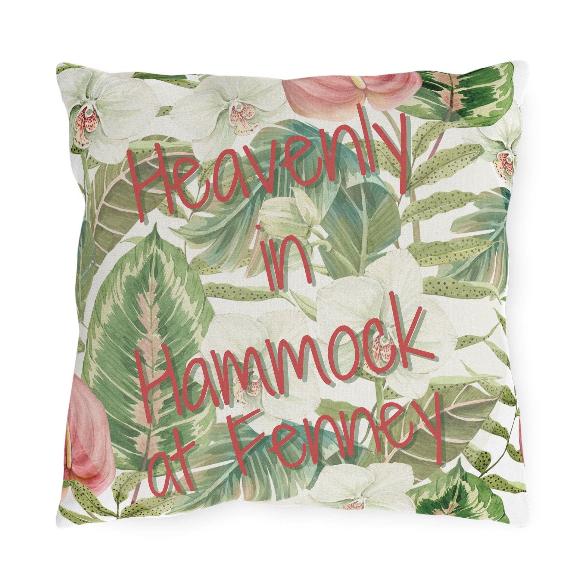 Take the 2nd Exit Florida Villages of  Outdoor Pillows (Pink Lettering) - Hammock at Fenney