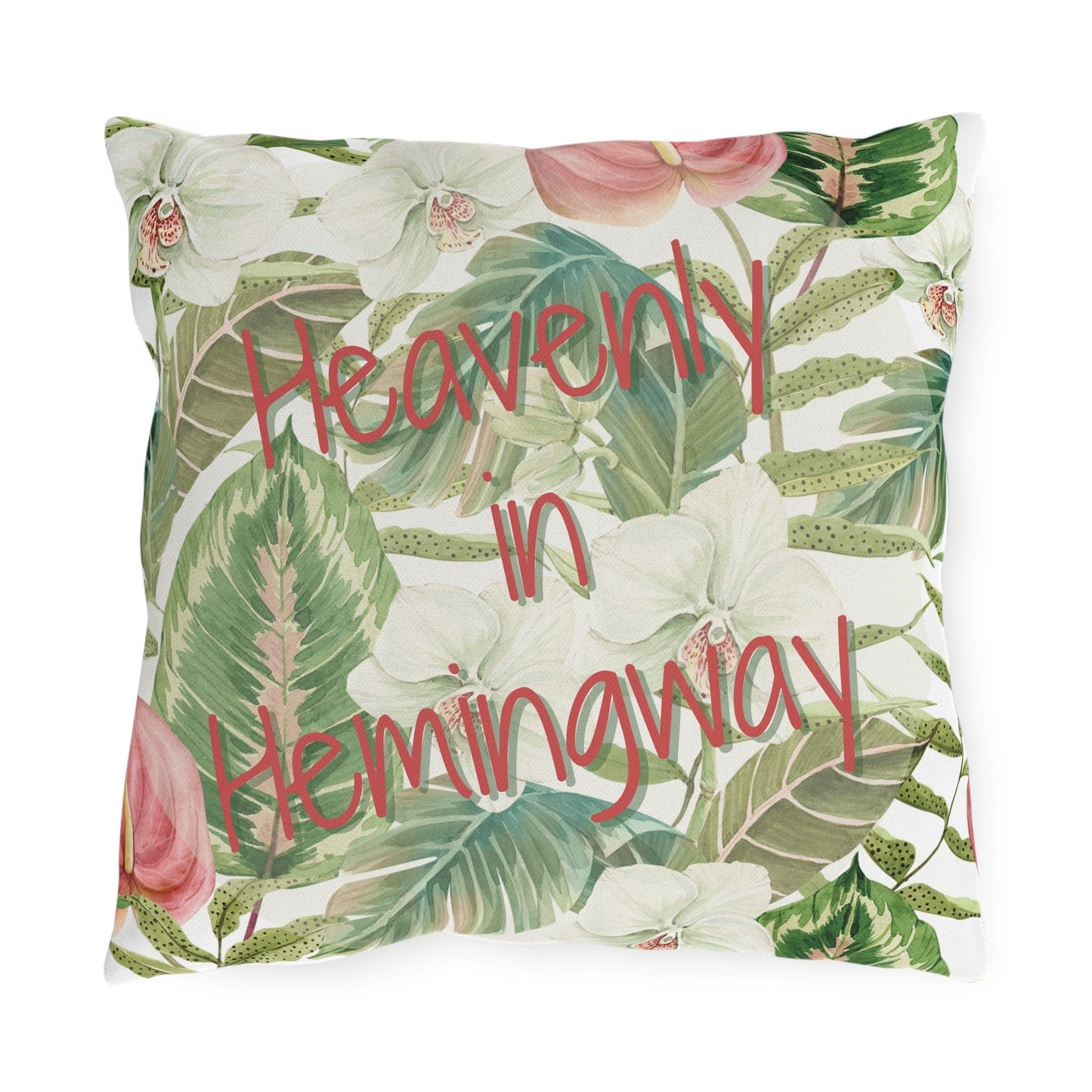 Take the 2nd Exit Florida Villages of  Outdoor Pillows (Pink Lettering) - Hemingway