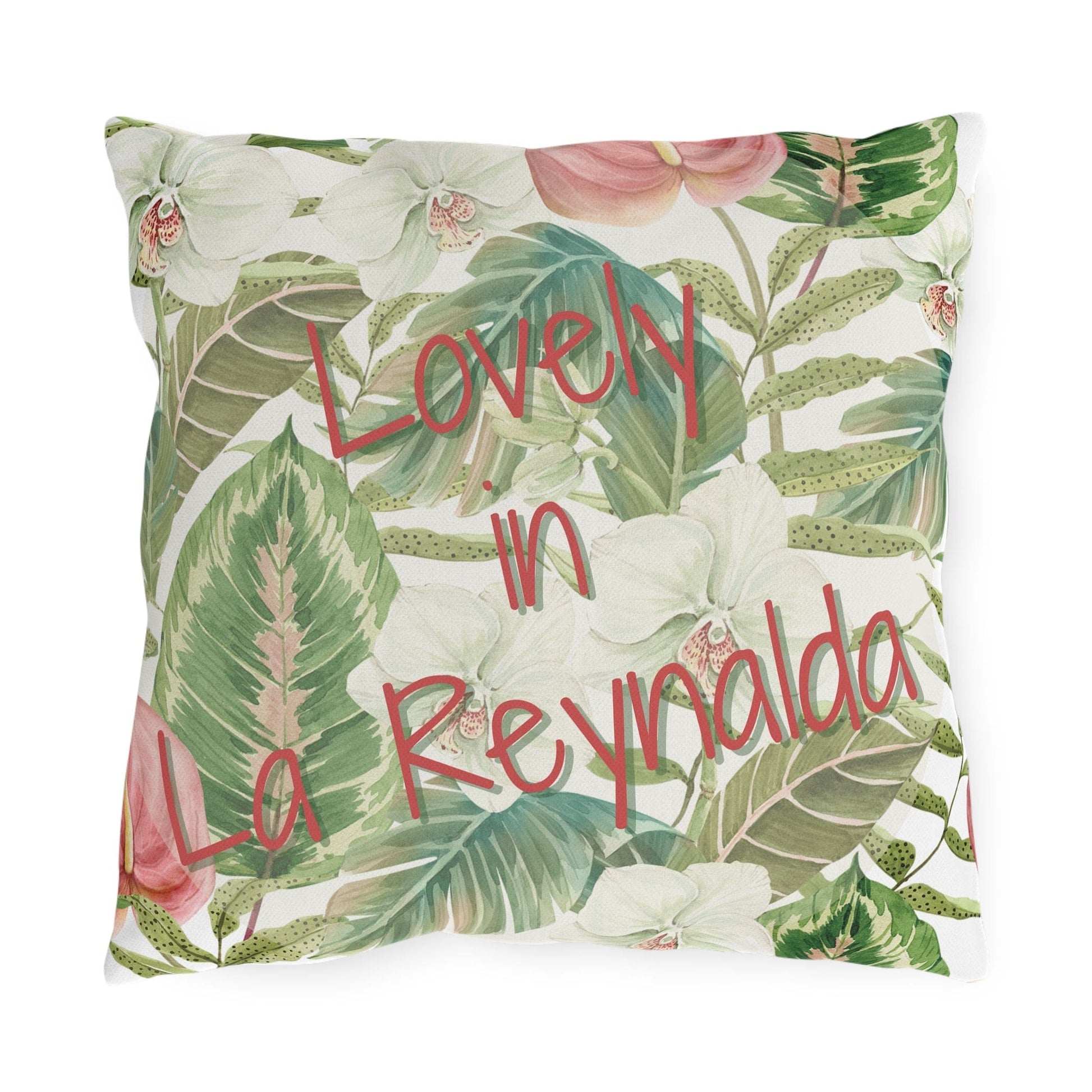 Take the 2nd Exit Florida Villages of  Outdoor Pillows (Pink Lettering) - La Reynalda