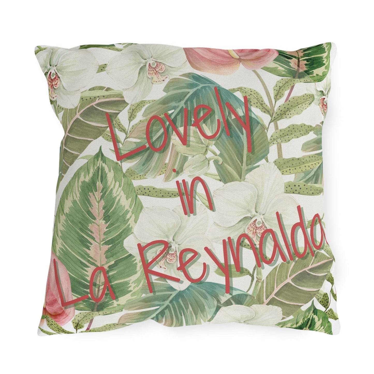 Take the 2nd Exit Florida Villages of  Outdoor Pillows (Pink Lettering) - La Reynalda