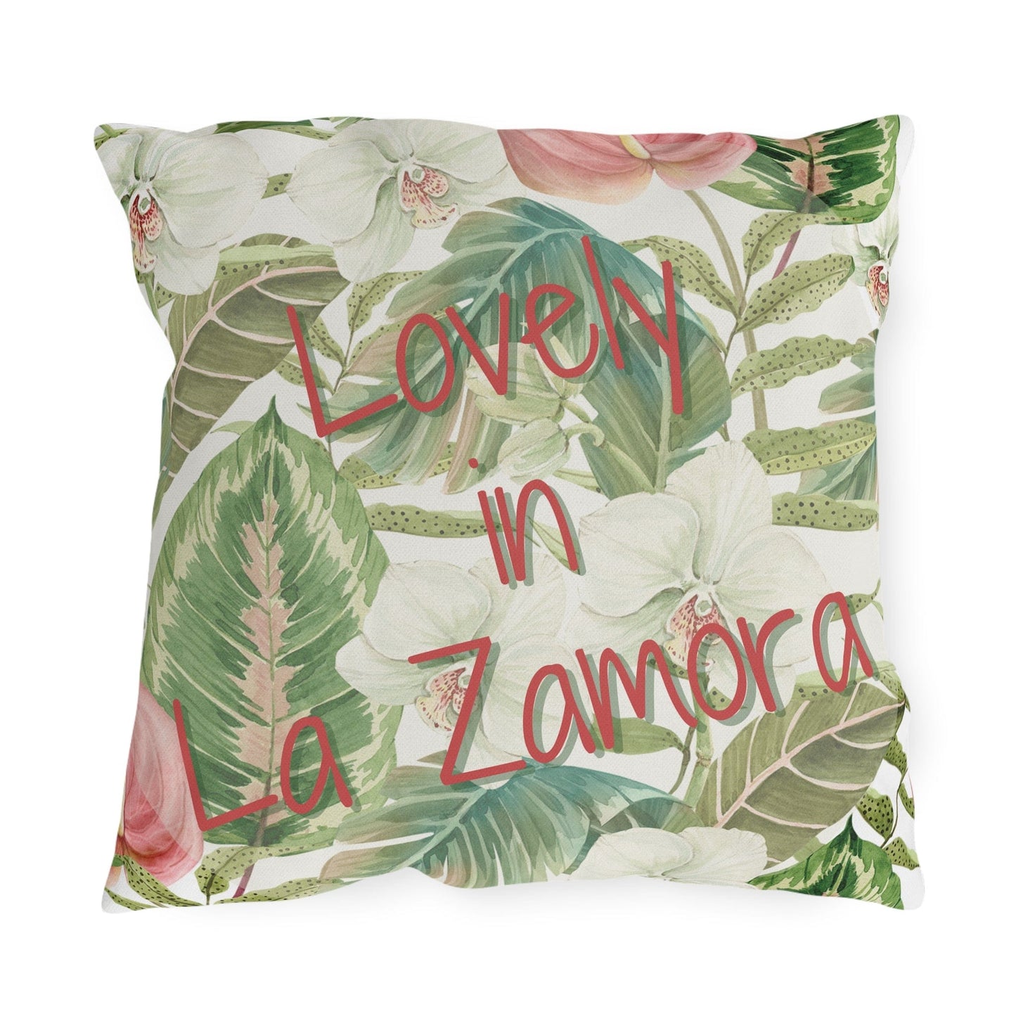Take the 2nd Exit Florida Villages of  Outdoor Pillows (Pink Lettering) - La Zamora