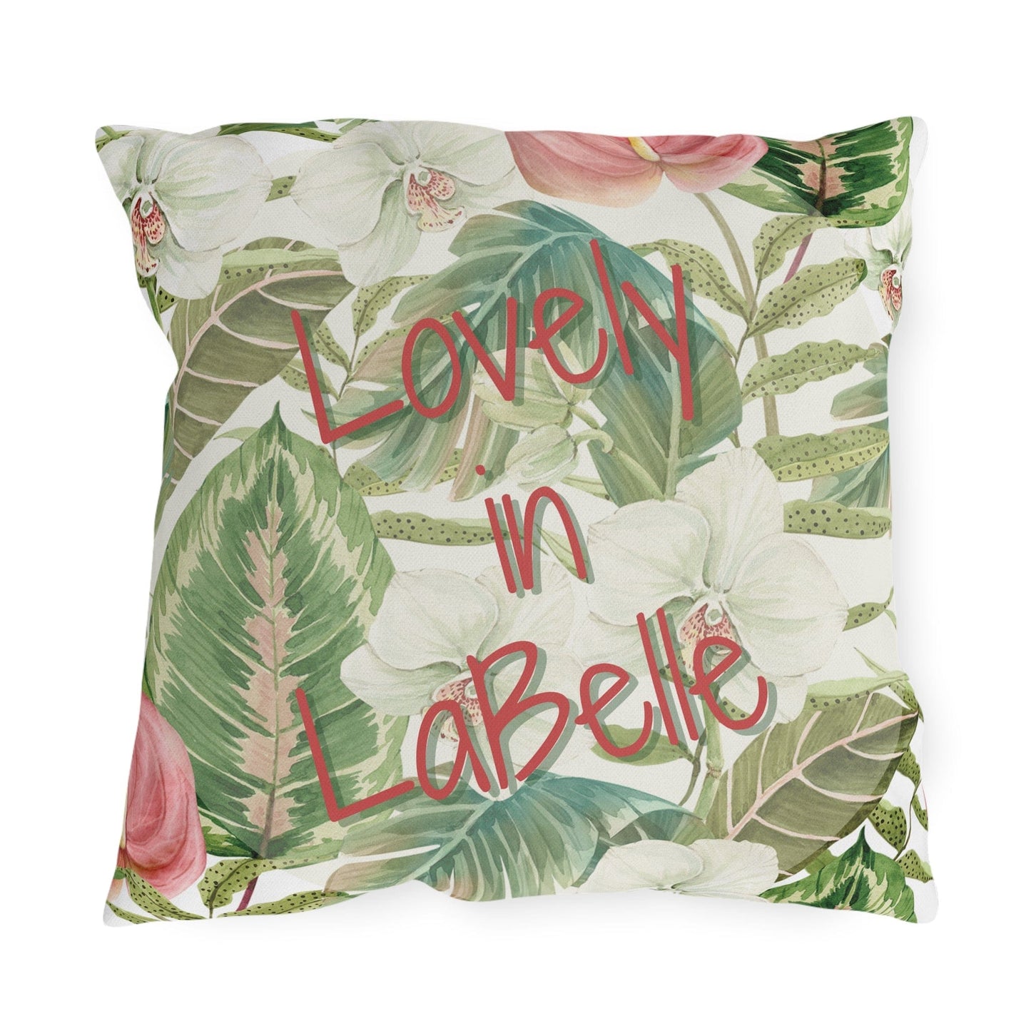 Take the 2nd Exit Florida Villages of  Outdoor Pillows (Pink Lettering) - LaBelle