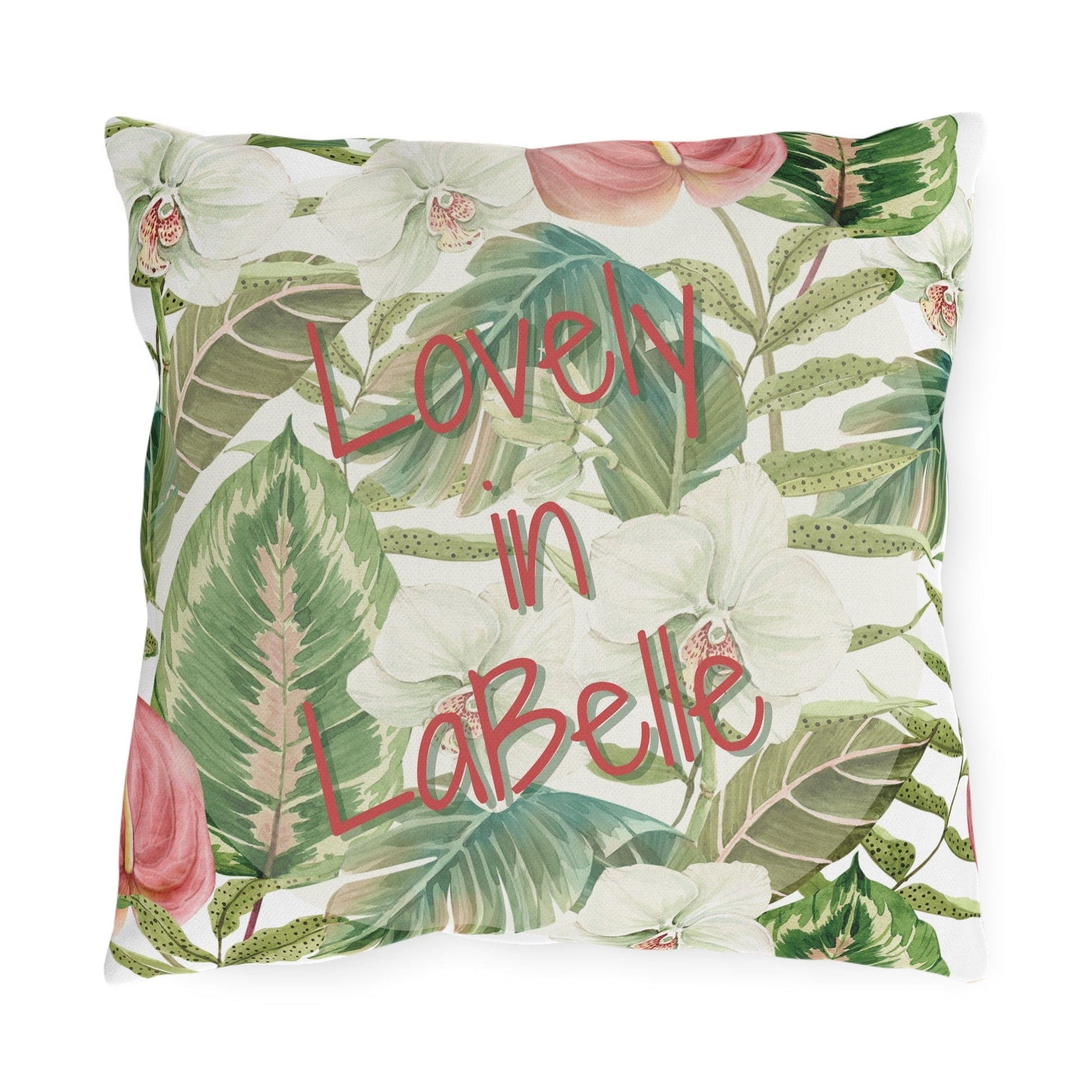 Take the 2nd Exit Florida Villages of  Outdoor Pillows (Pink Lettering) - LaBelle