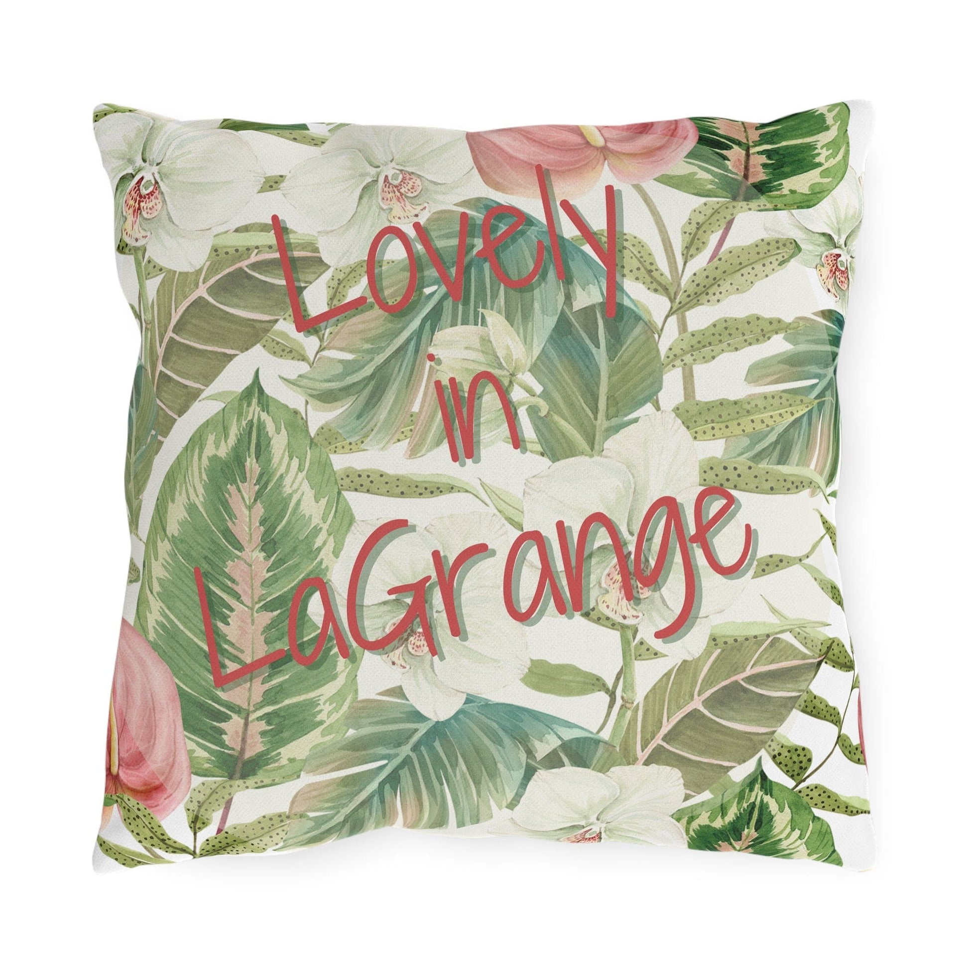 Take the 2nd Exit Florida Villages of  Outdoor Pillows (Pink Lettering) - LaGrange